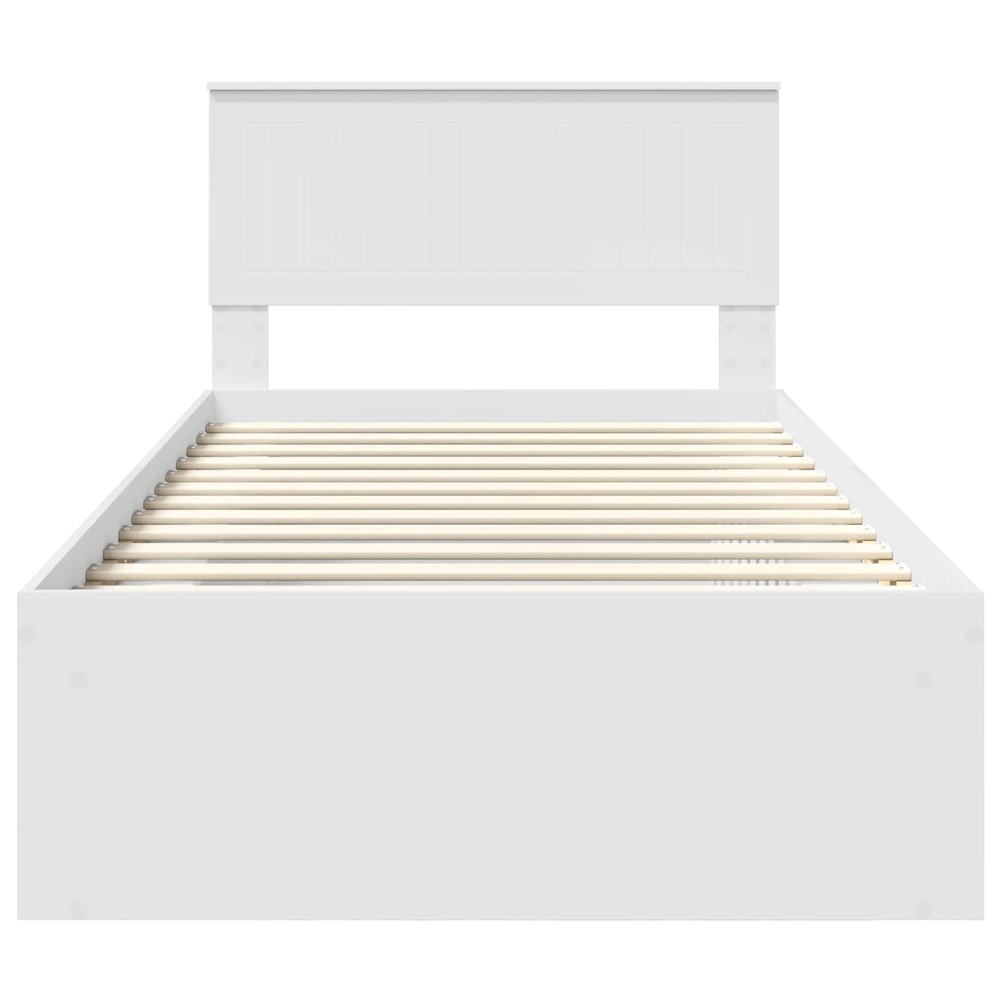 vidaXL Σκελετός Κρεβατιού Λευκό 100 x 200 cm Στερεά ξυλεία πεύκου