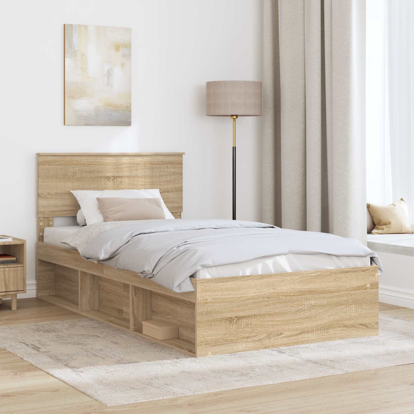 vidaXL Σκελετός Κρεβατιού Σονόμα 100 x 200 cm Στερεά ξυλεία πεύκου