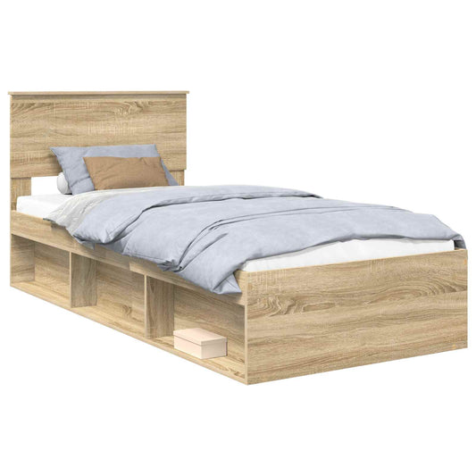 vidaXL Σκελετός Κρεβατιού Σονόμα 90 x 190 cm Στερεά ξυλεία πεύκου