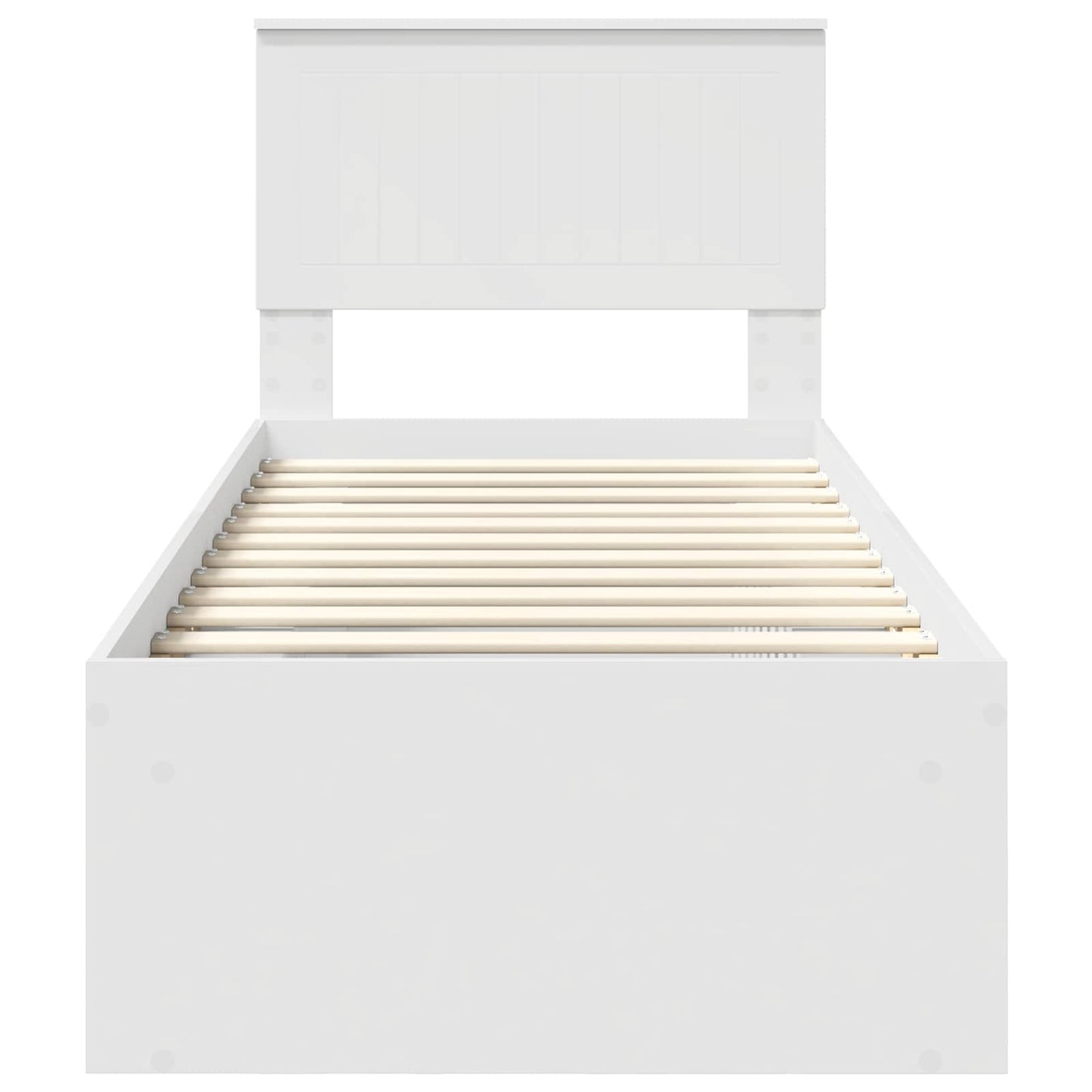 vidaXL Σκελετός Κρεβατιού Λευκό 75 x 190 cm Στερεά ξυλεία πεύκου