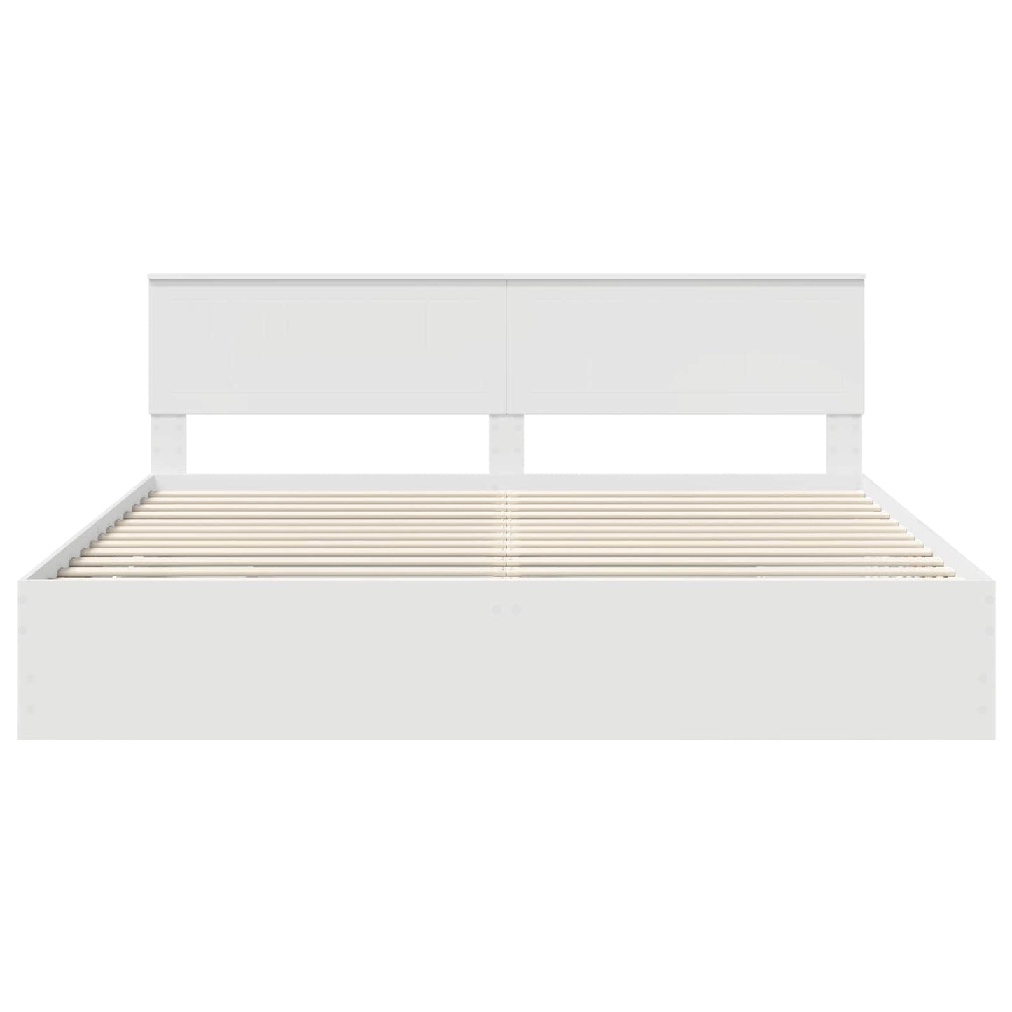 vidaXL Σκελετός Κρεβατιού Λευκό 200 x 200 cm Μηχανήματος Ξύλο