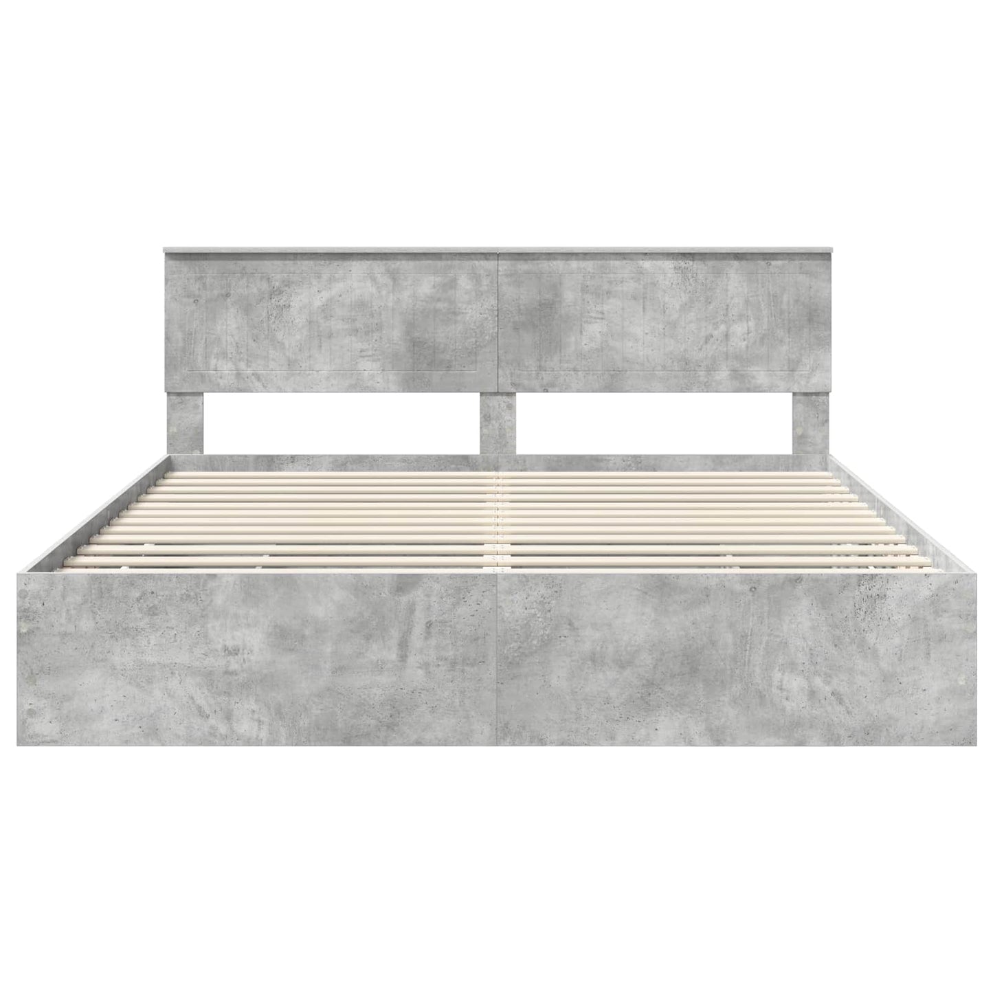 vidaXL Σκελετός Κρεβατιού Σκυρόδεμα Γκρι 180 x 200 cm Μηχανήματος Ξύλο