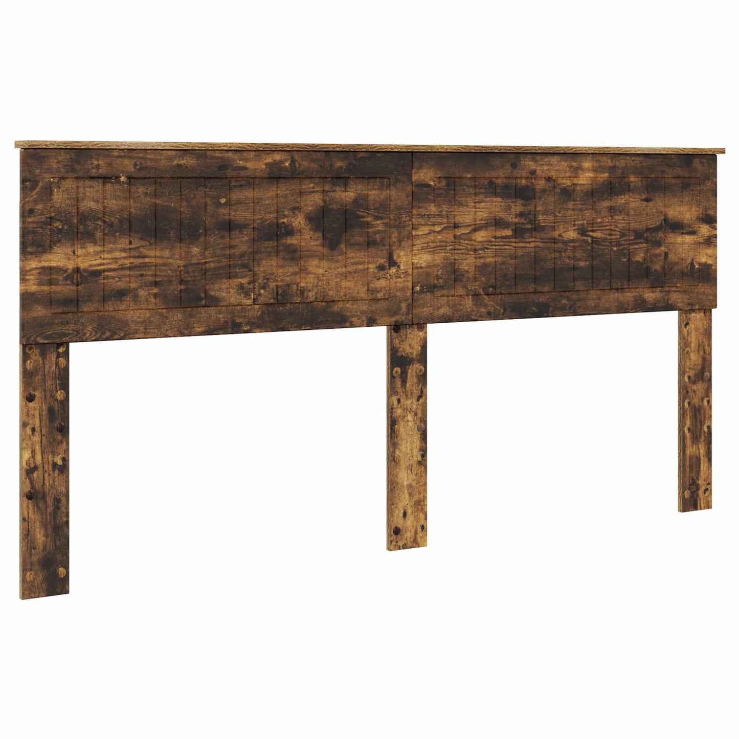 vidaXL Σκελετός Κρεβατιού Καπνιστό Δρύς 180 x 200 cm Μηχανήματος Ξύλο