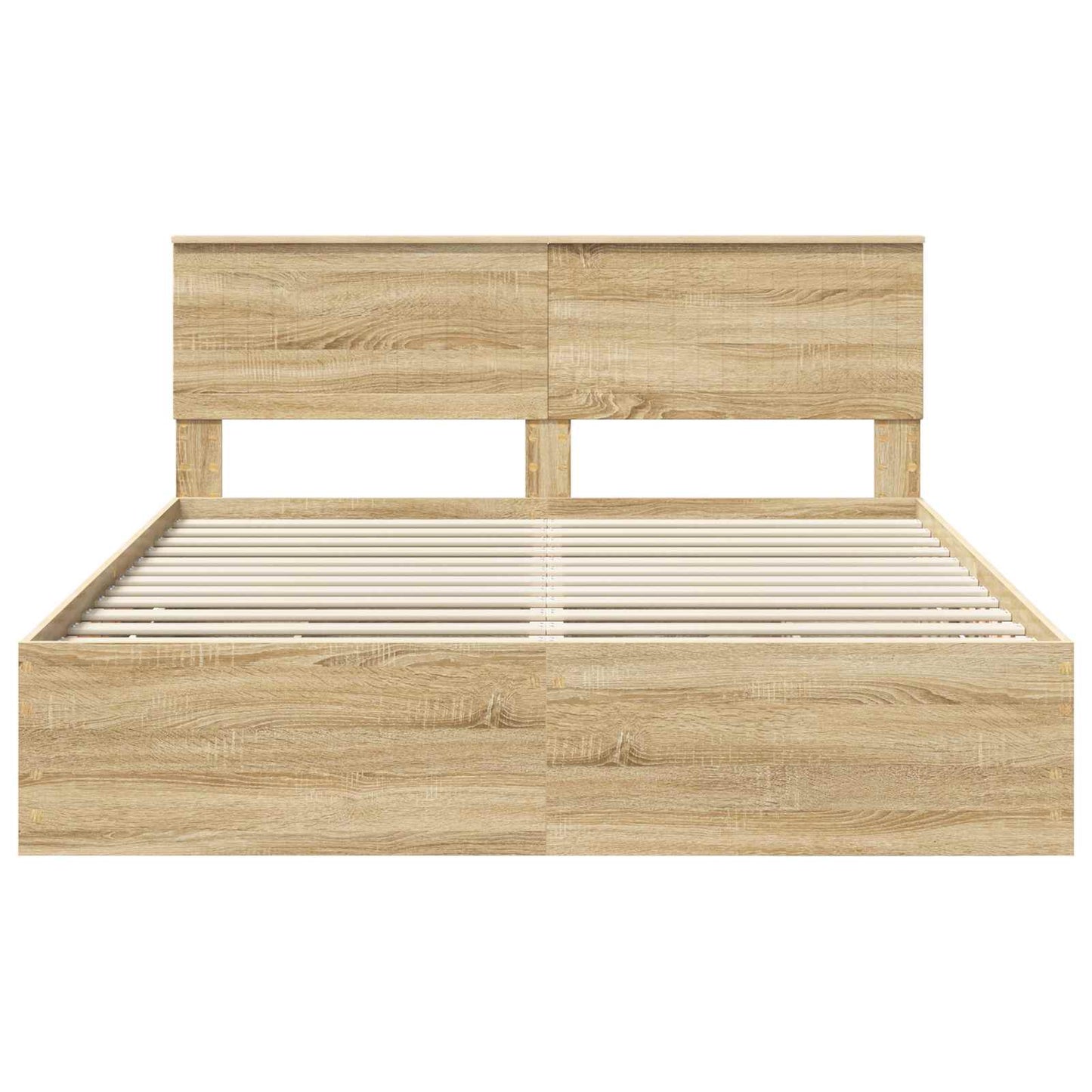 vidaXL Σκελετός Κρεβατιού Δρύς Sonoma 160 x 200 cm Μηχανήματος Ξύλο