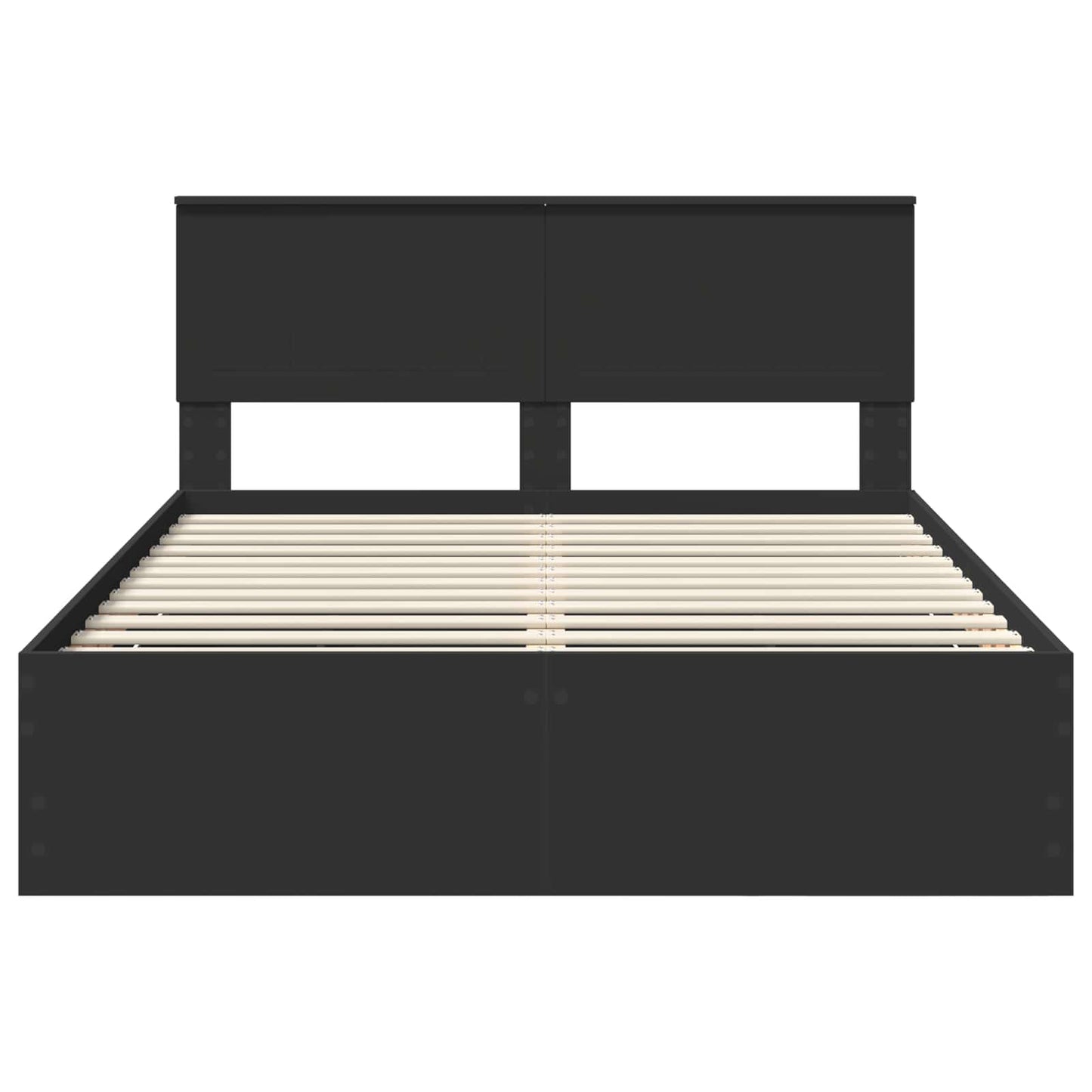 vidaXL Σκελετός Κρεβατιού Μαύρο 140 x 190 cm Μηχανήματος Ξύλο