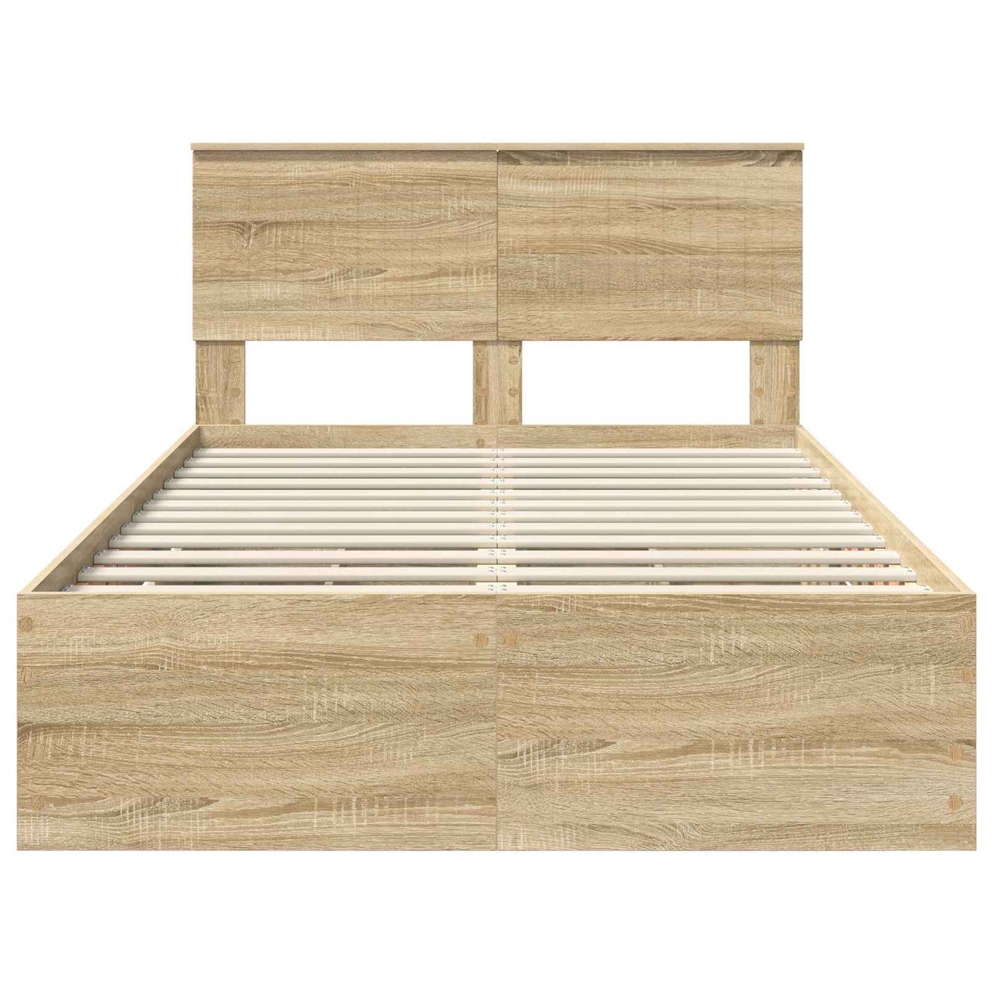 vidaXL Σκελετός Κρεβατιού Δρύς Sonoma 120 x 190 cm Μηχανήματος Ξύλο