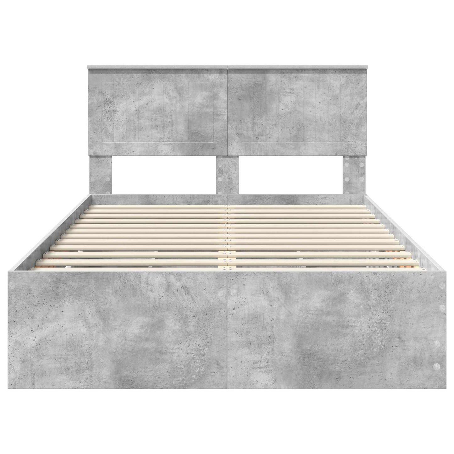 vidaXL Σκελετός Κρεβατιού Σκυρόδεμα Γκρι 120 x 200 cm Μηχανήματος Ξύλο