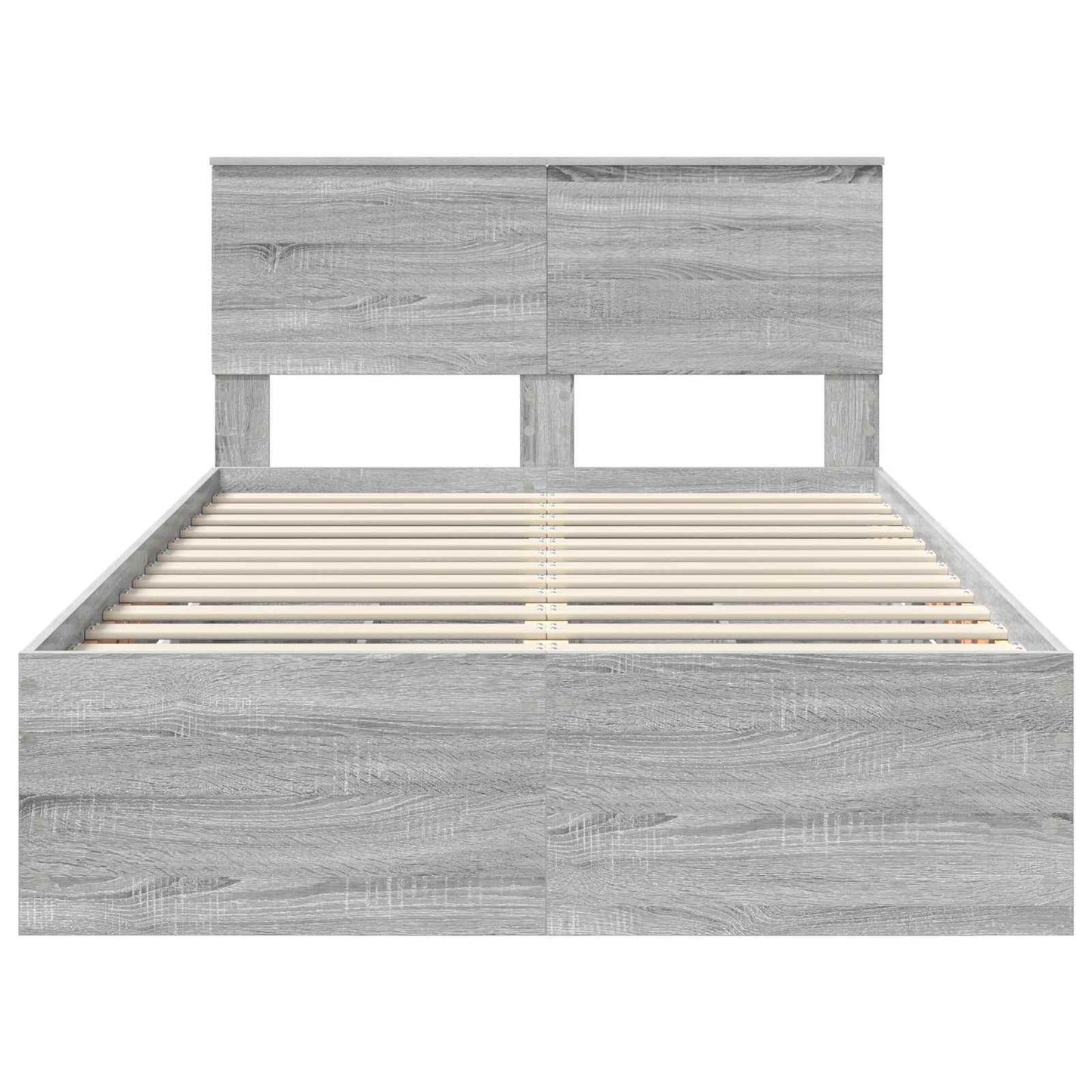 vidaXL Σκελετός Κρεβατιού Γκρίζο Σονομα 120 x 190 cm Μηχανήματος Ξύλο