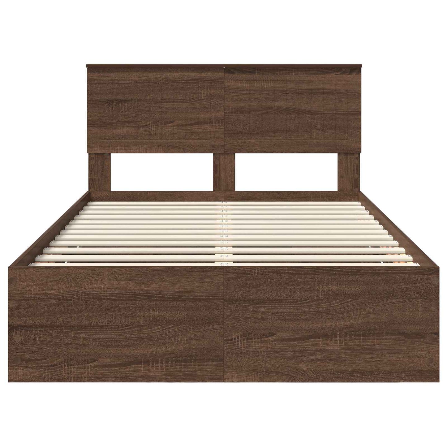 vidaXL Σκελετός Κρεβατιού Καφέ δρυς 120 x 200 cm Μηχανήματος Ξύλο