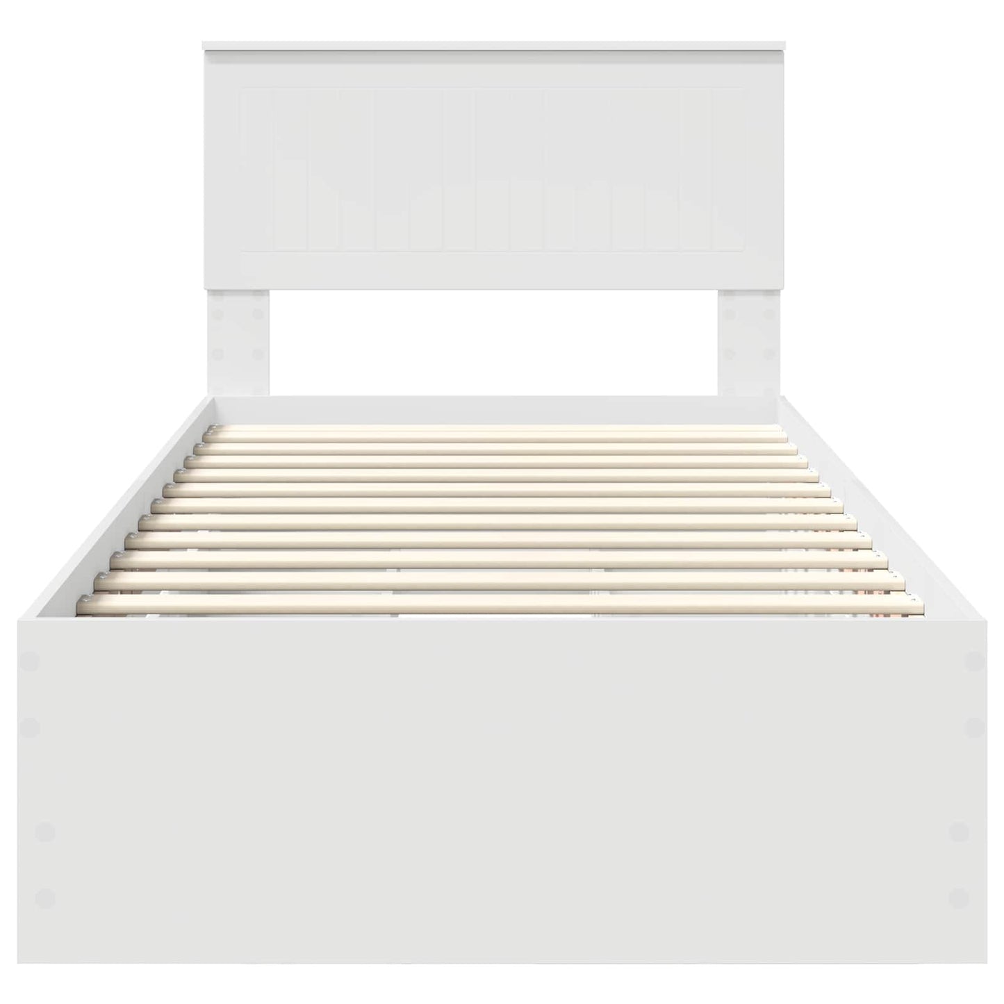 vidaXL Σκελετός Κρεβατιού Λευκό 90 x 190 cm Μηχανήματος Ξύλο