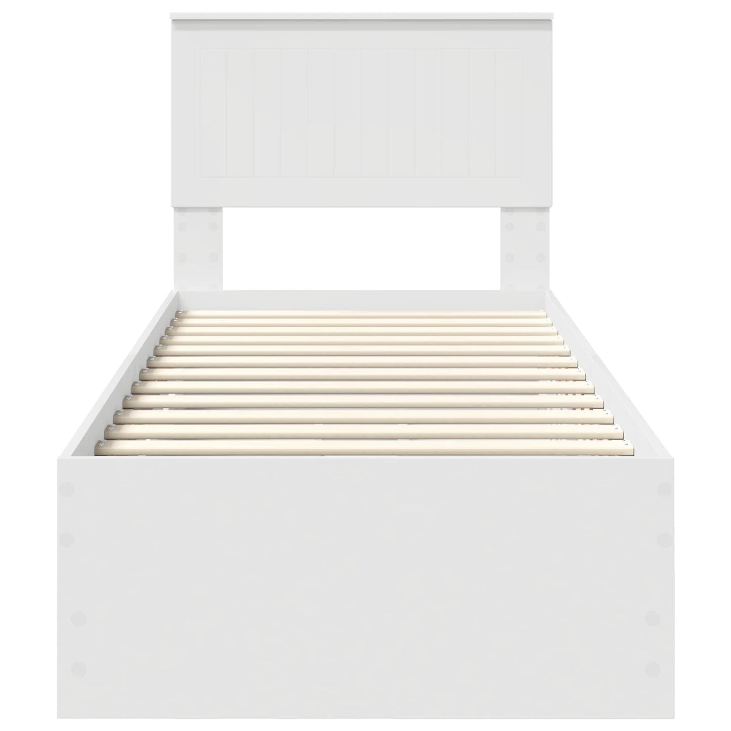 vidaXL Σκελετός Κρεβατιού Λευκό 75 x 190 cm Μηχανήματος Ξύλο