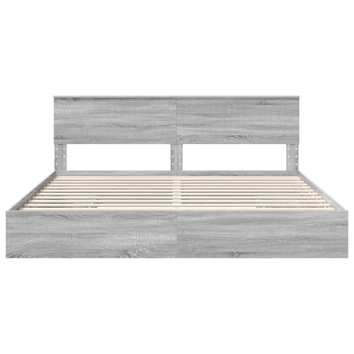 vidaXL Κρεβάτι Αποθήκης Γκρίζο Σονομα 200 x 200 cm Επεξεργασμένο Ξύλο