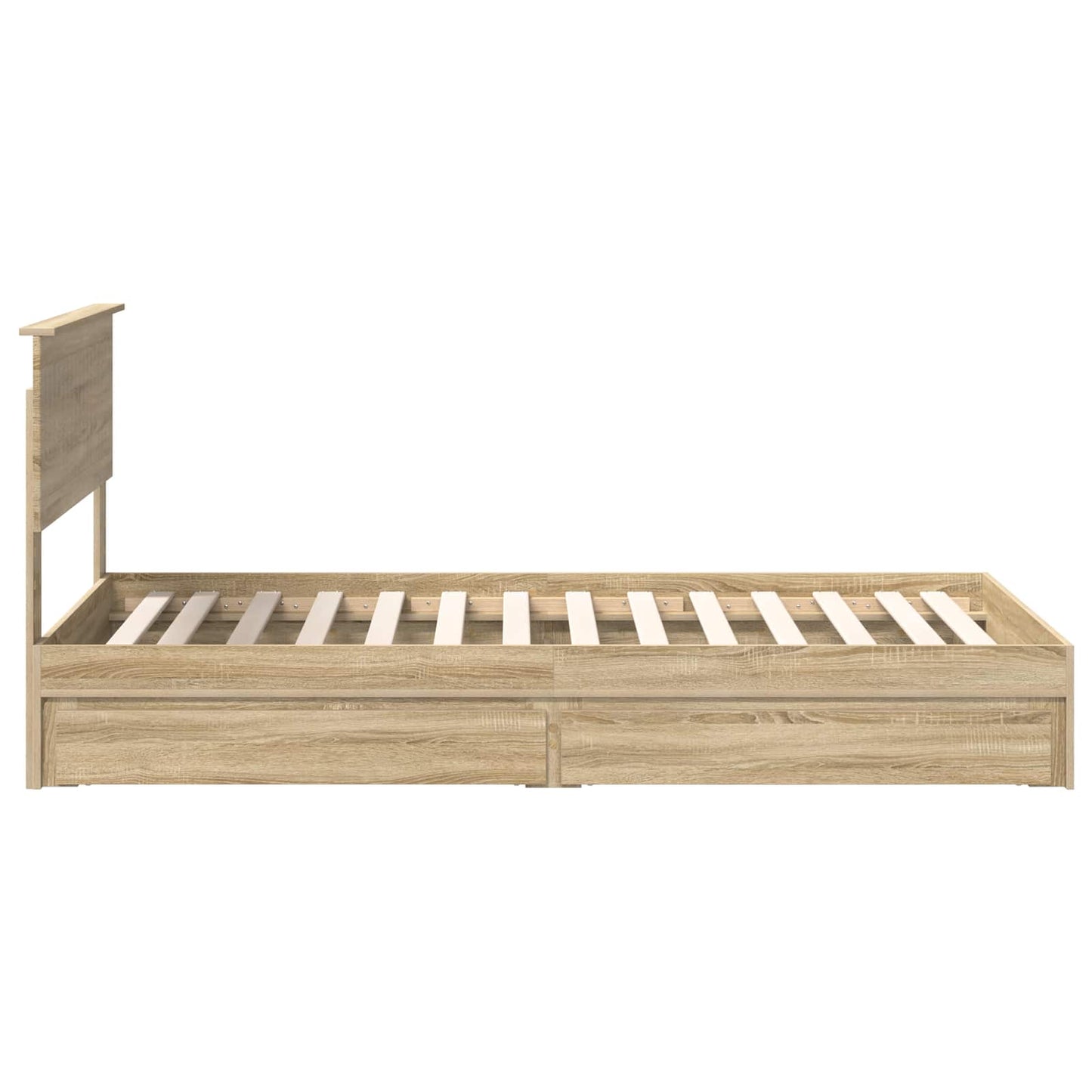 vidaXL Κρεβάτι Αποθήκης Δρύς Sonoma 100 x 200 cm Επεξεργασμένο ξύλο