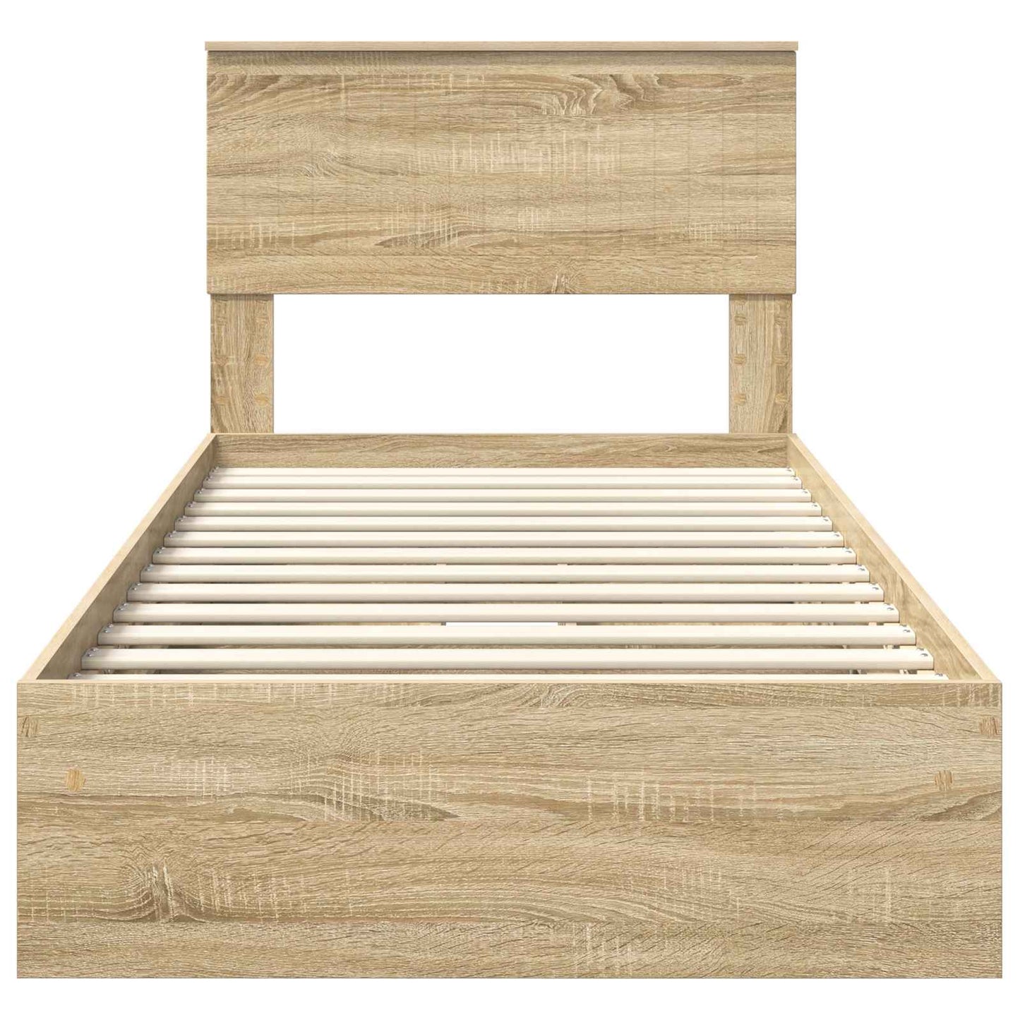 vidaXL Κρεβάτι Αποθήκης Δρύς Sonoma 90 x 200 cm Επεξεργασμένο ξύλο