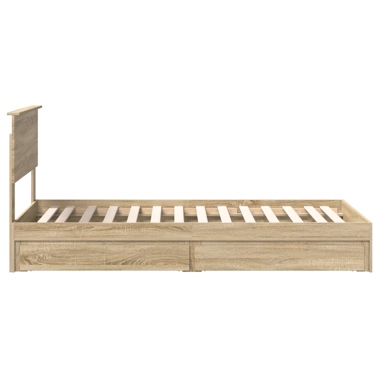 vidaXL Κρεβάτι Αποθήκης Δρύς Sonoma 90 x 200 cm Επεξεργασμένο ξύλο