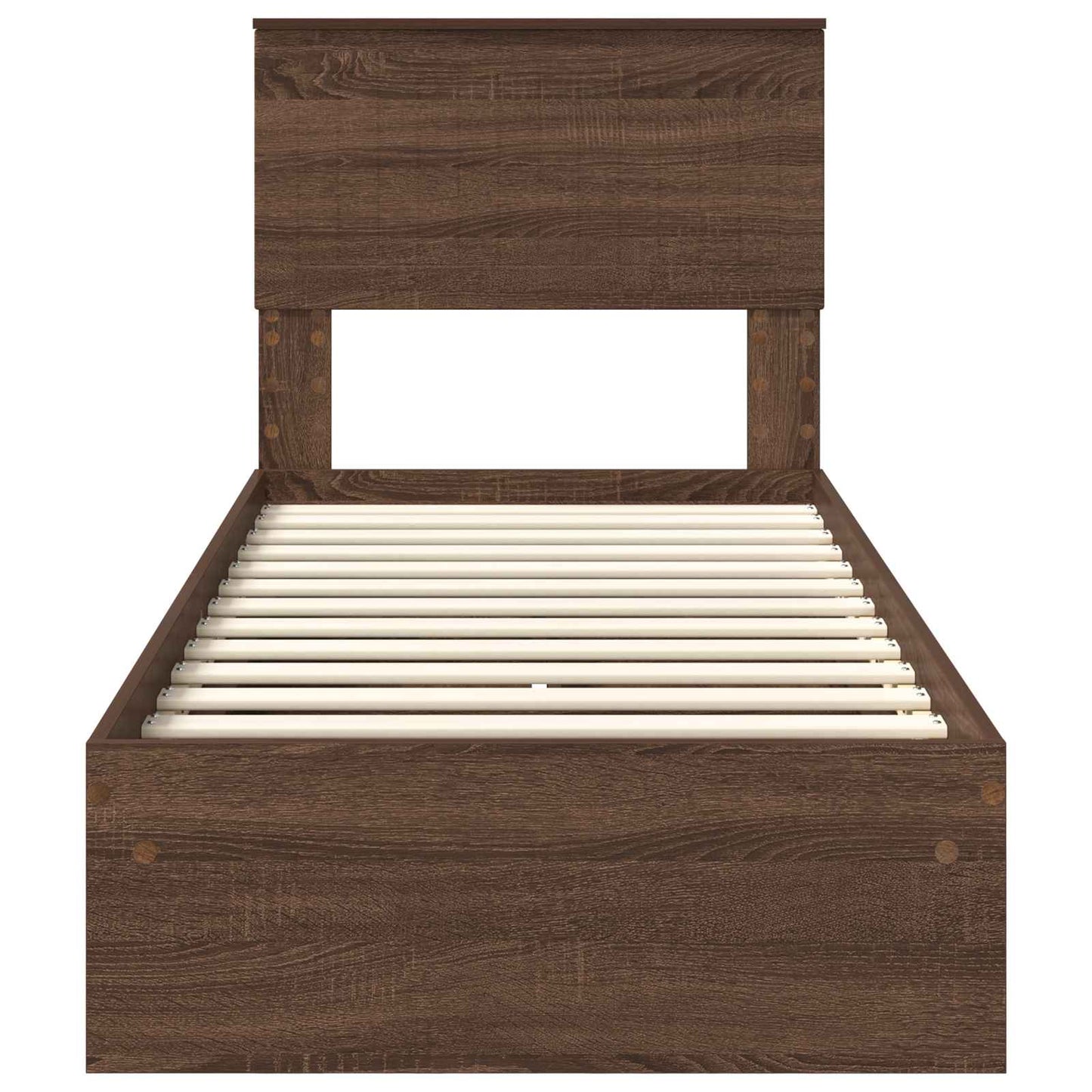 vidaXL Κρεβάτι Αποθήκης Καφέ δρυς 75 x 190 cm Επεξεργασμένο ξύλο
