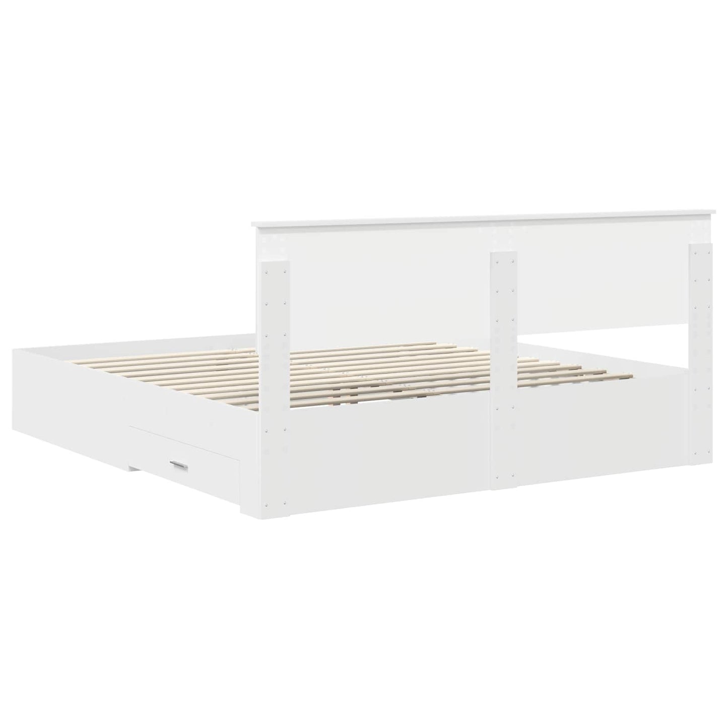 vidaXL Σκελετός Κρεβατιού Λευκό 180 x 200 cm Επεξεργασμένο ξύλο
