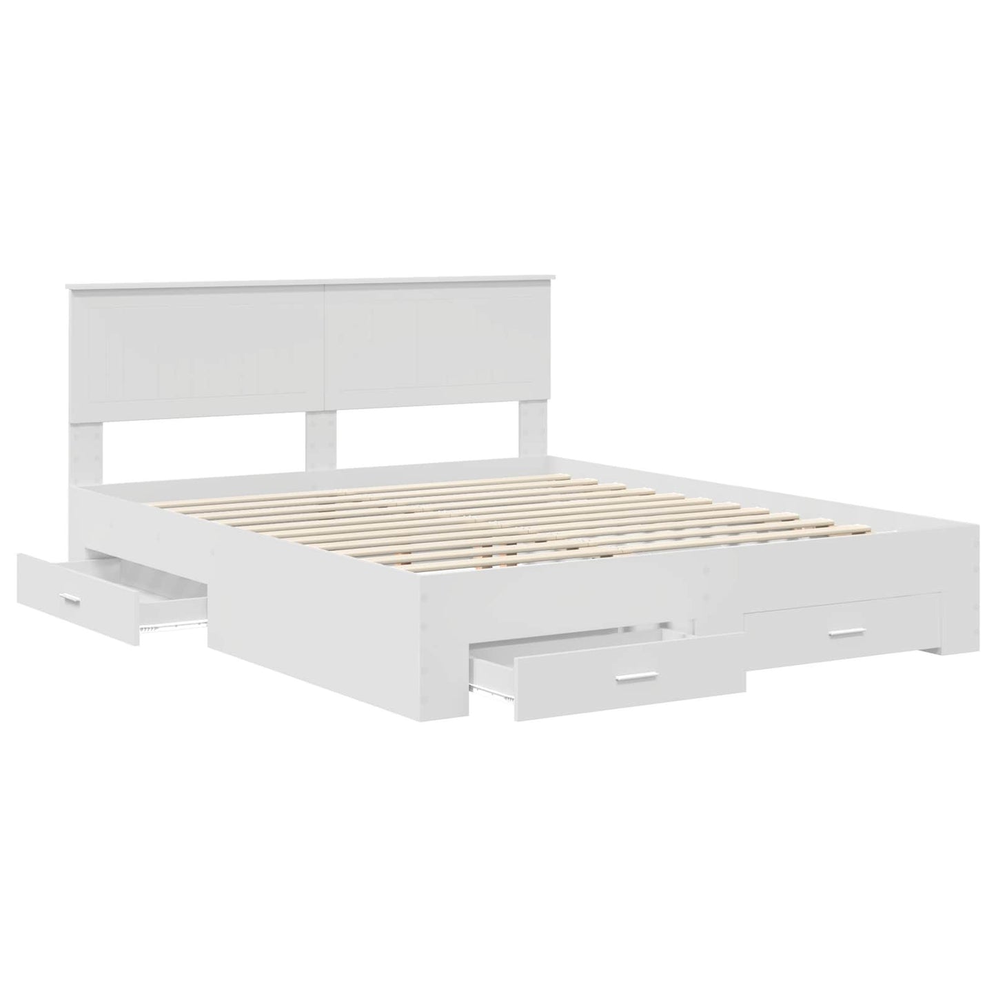 vidaXL Σκελετός Κρεβατιού Λευκό 160 x 200 cm Επεξεργασμένο ξύλο