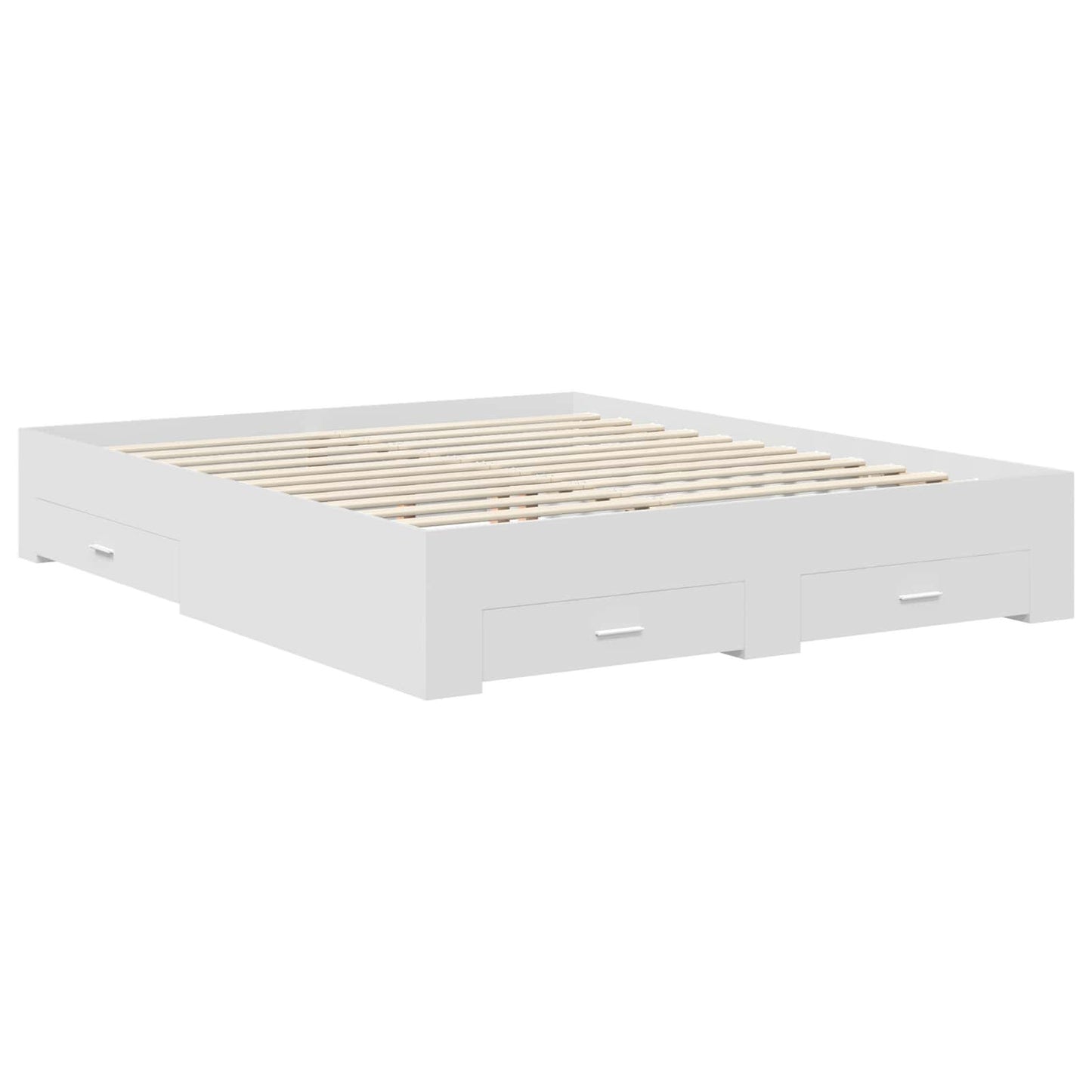 vidaXL Σκελετός Κρεβατιού Λευκό 160 x 200 cm Επεξεργασμένο ξύλο