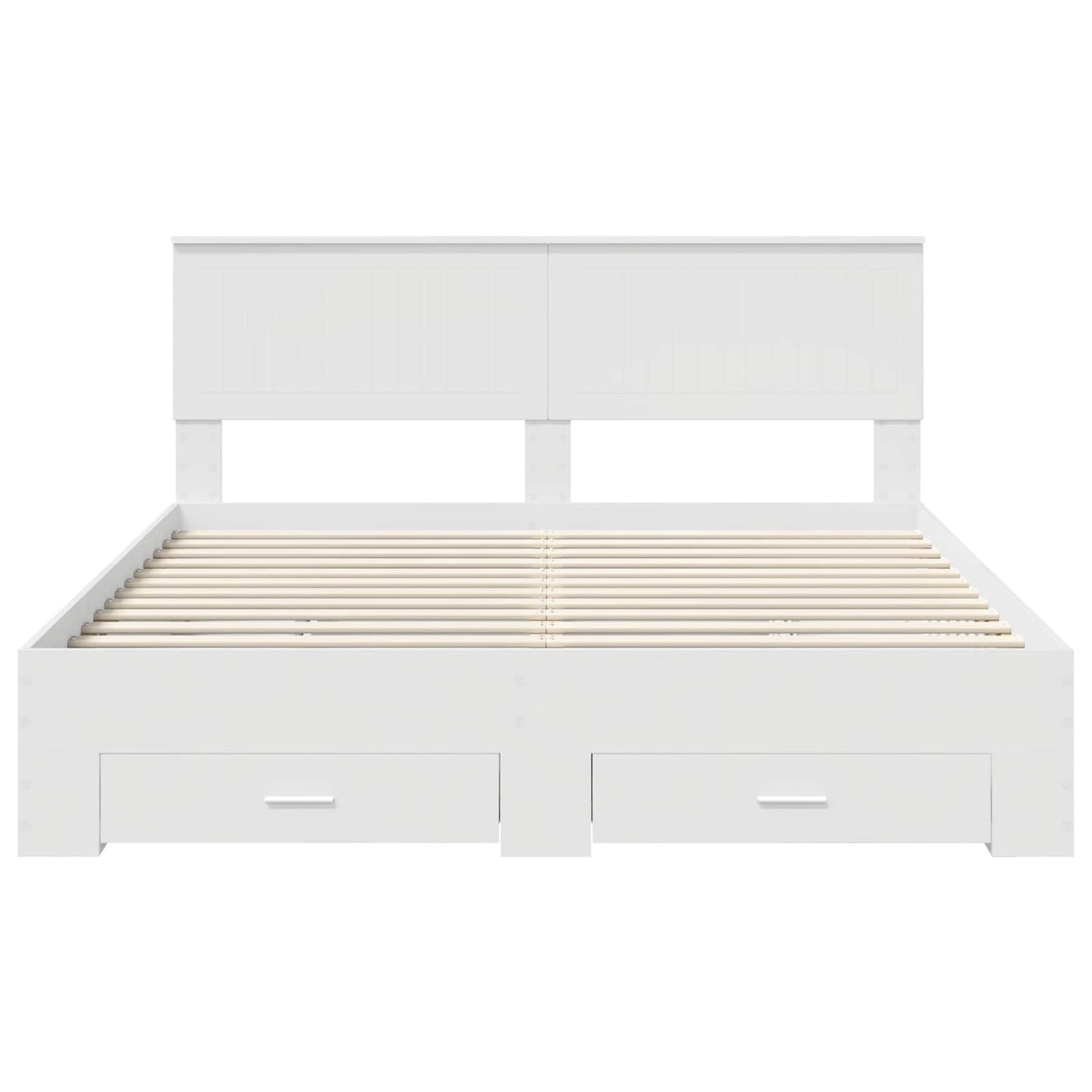 vidaXL Σκελετός Κρεβατιού Λευκό 160 x 200 cm Επεξεργασμένο ξύλο