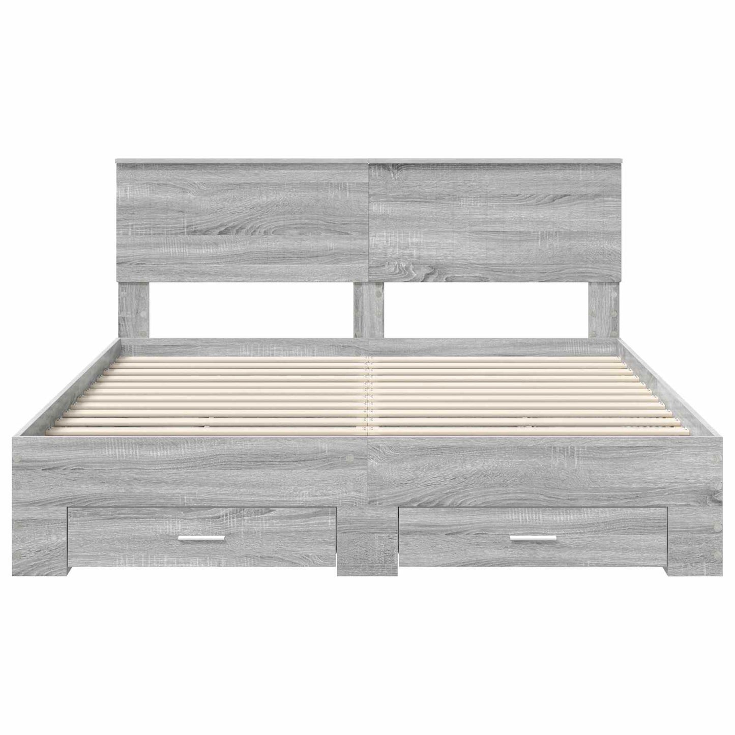 vidaXL Σκελετός Κρεβατιού Γκρι Sonoma 160 x 200 cm Επεξεργασμένο Ξύλο