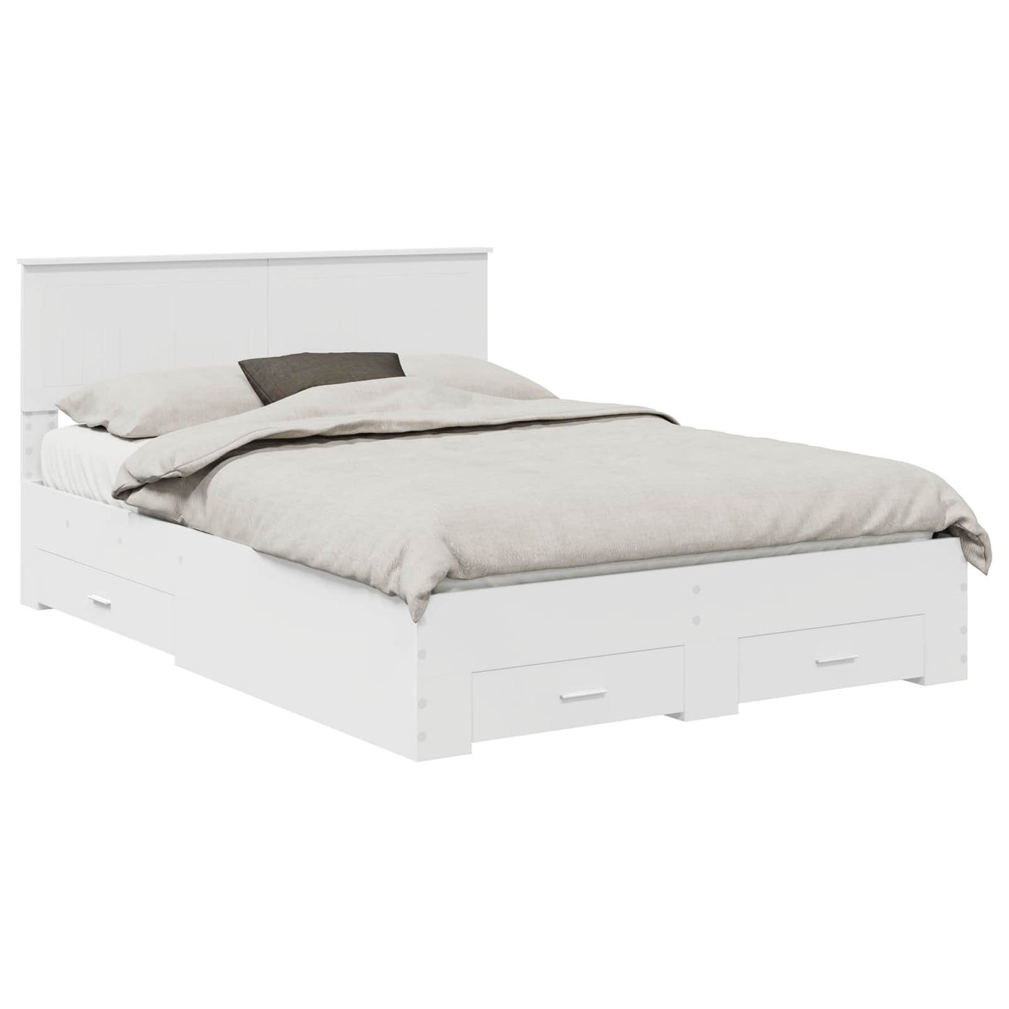 vidaXL Σκελετός Κρεβατιού Λευκό 140 x 200 cm Επεξεργασμένο ξύλο