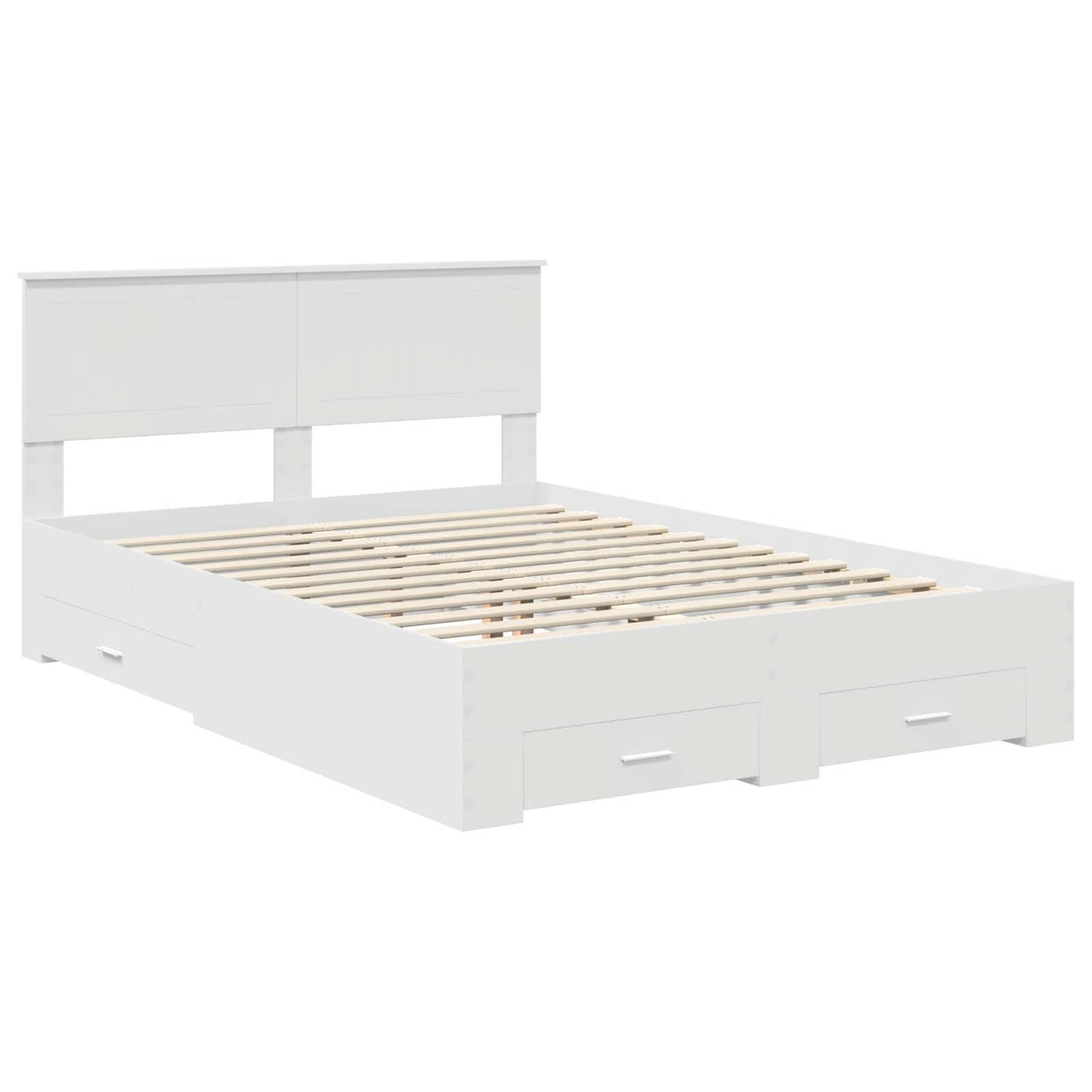 vidaXL Σκελετός Κρεβατιού Λευκό 140 x 200 cm Επεξεργασμένο ξύλο