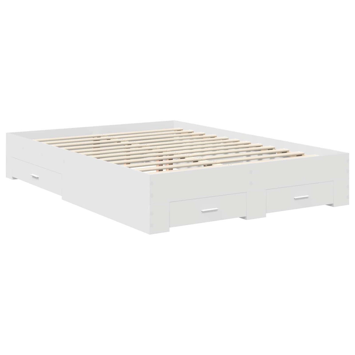 vidaXL Σκελετός Κρεβατιού Λευκό 140 x 200 cm Επεξεργασμένο ξύλο