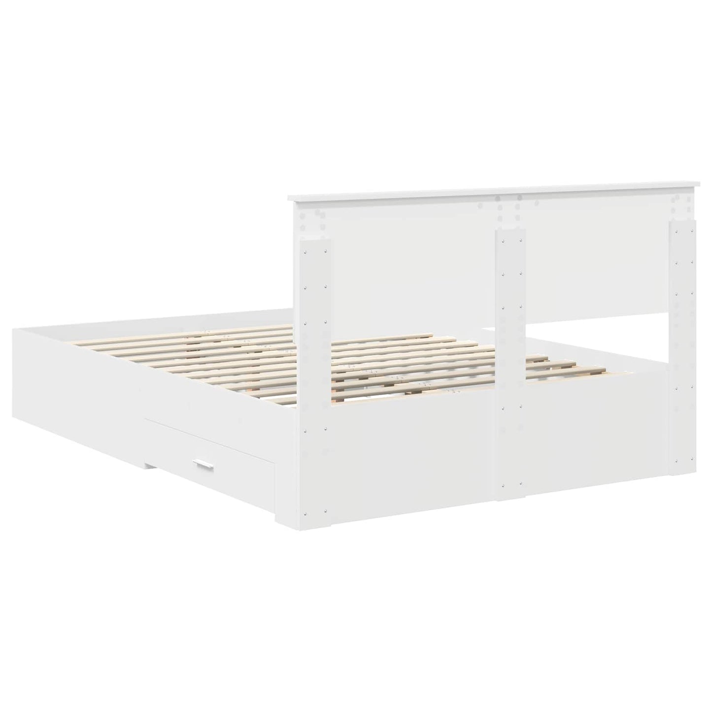 vidaXL Σκελετός Κρεβατιού Λευκό 140 x 200 cm Επεξεργασμένο ξύλο
