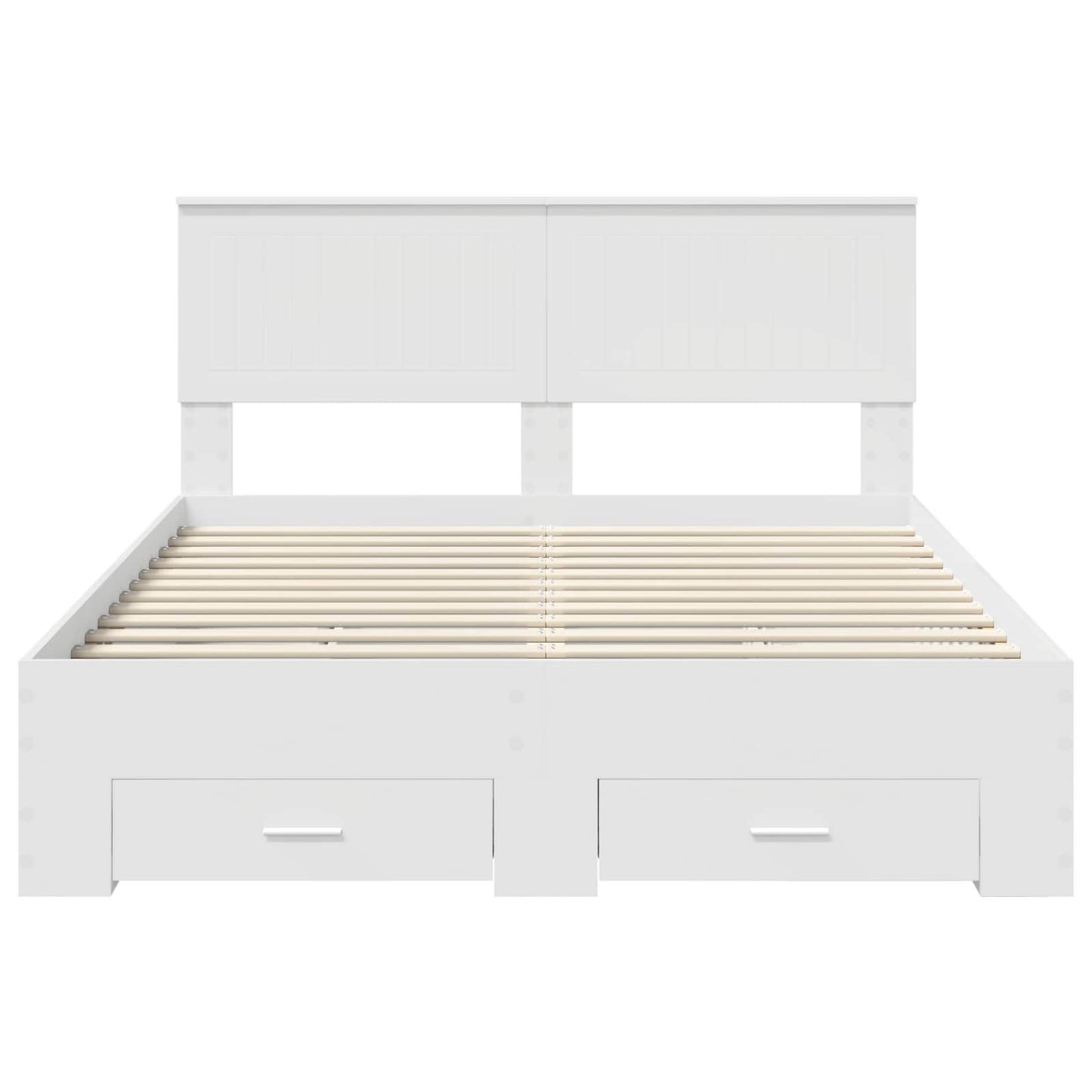 vidaXL Σκελετός Κρεβατιού Λευκό 140 x 200 cm Επεξεργασμένο ξύλο