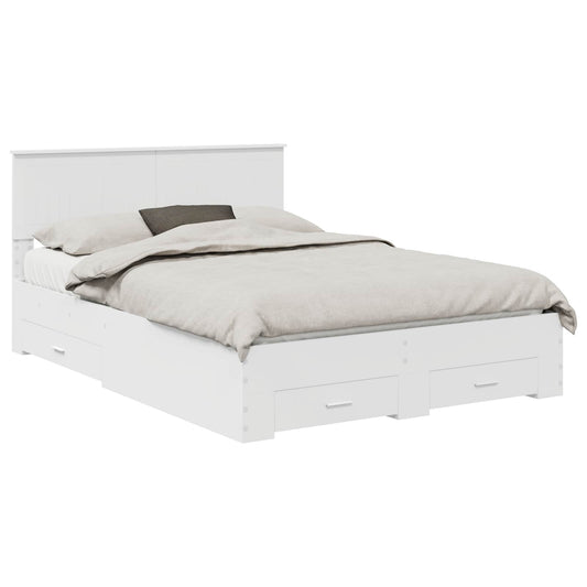 vidaXL Σκελετός Κρεβατιού Λευκό 140 x 190 cm Επεξεργασμένο ξύλο
