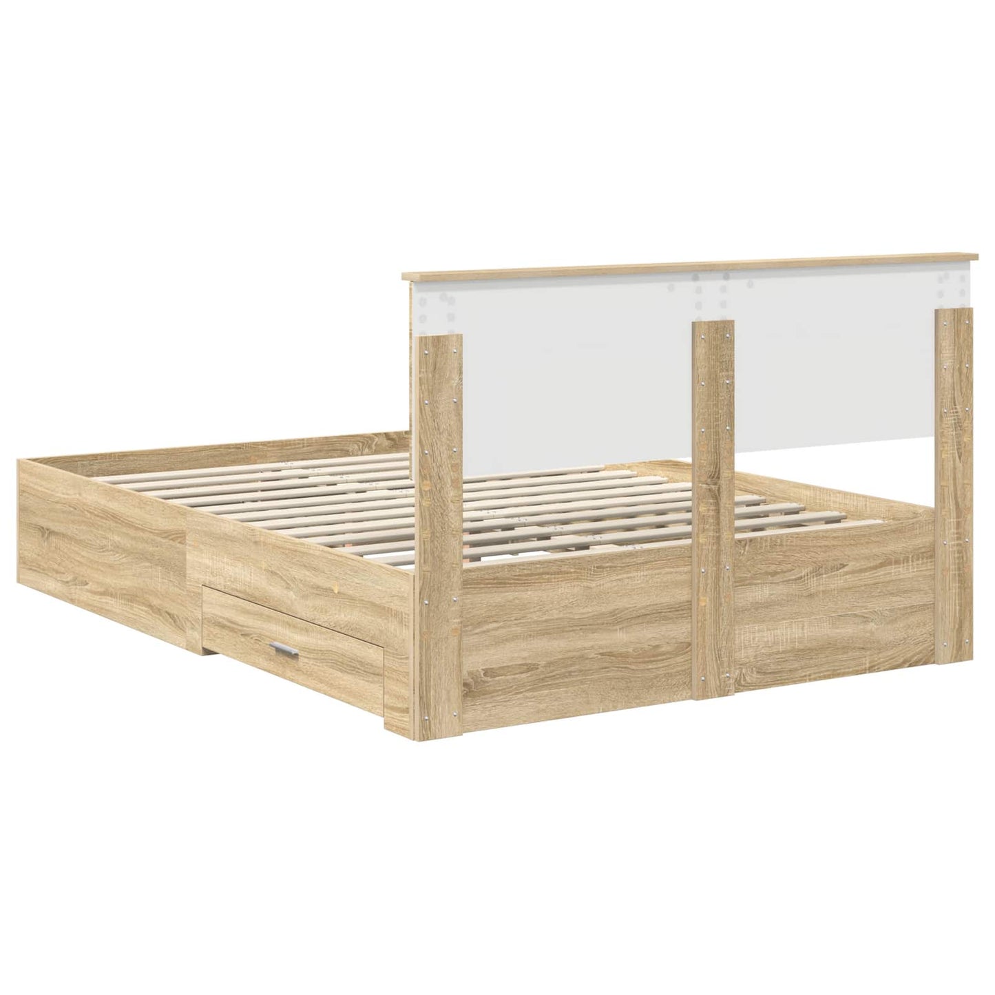 vidaXL Σκελετός Κρεβατιού Sonoma Δρυς 140 x 190 cm Επεξεργασμένο Ξύλο
