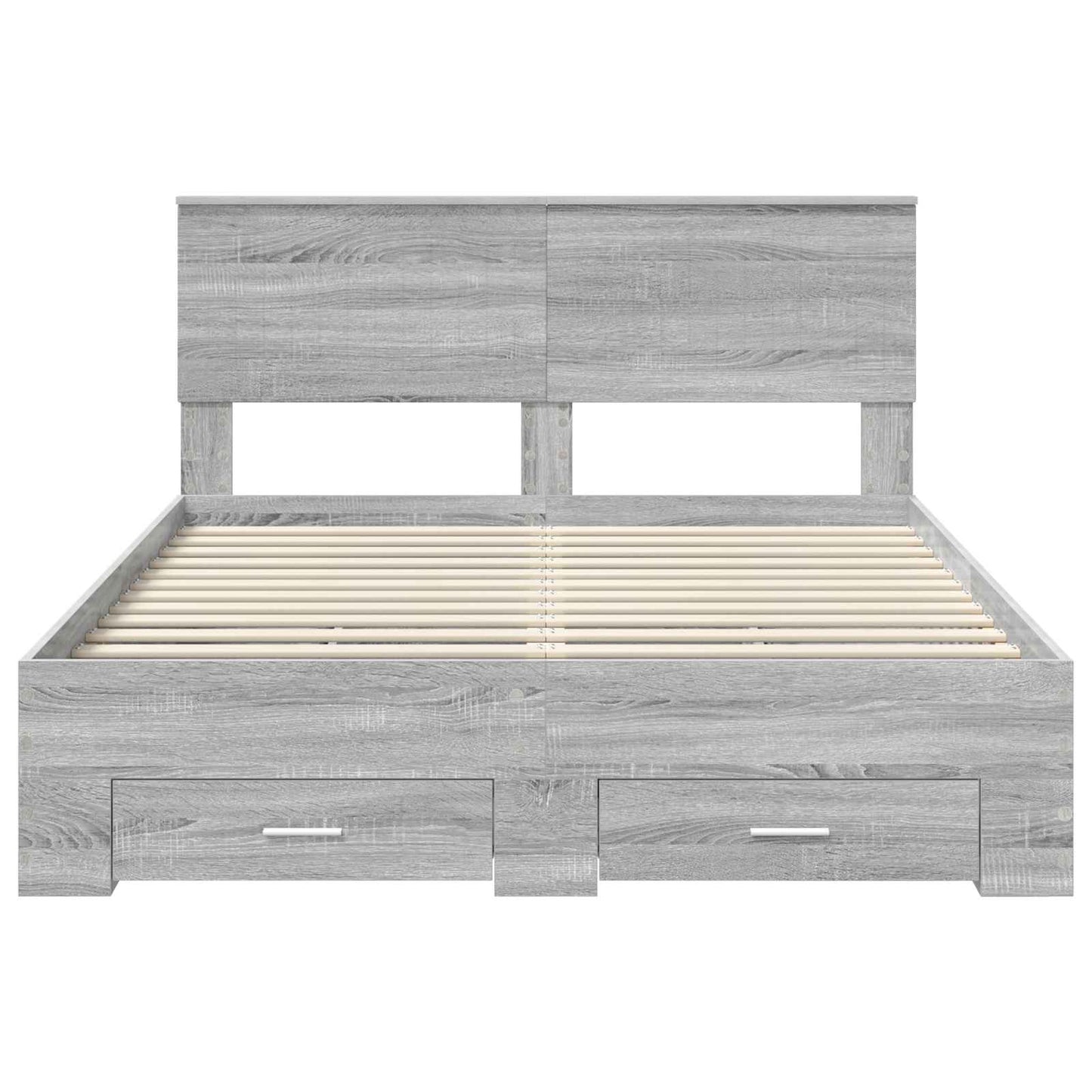 vidaXL Σκελετός Κρεβατιού Γκρι Sonoma 140 x 190 cm Επεξεργασμένο Ξύλο