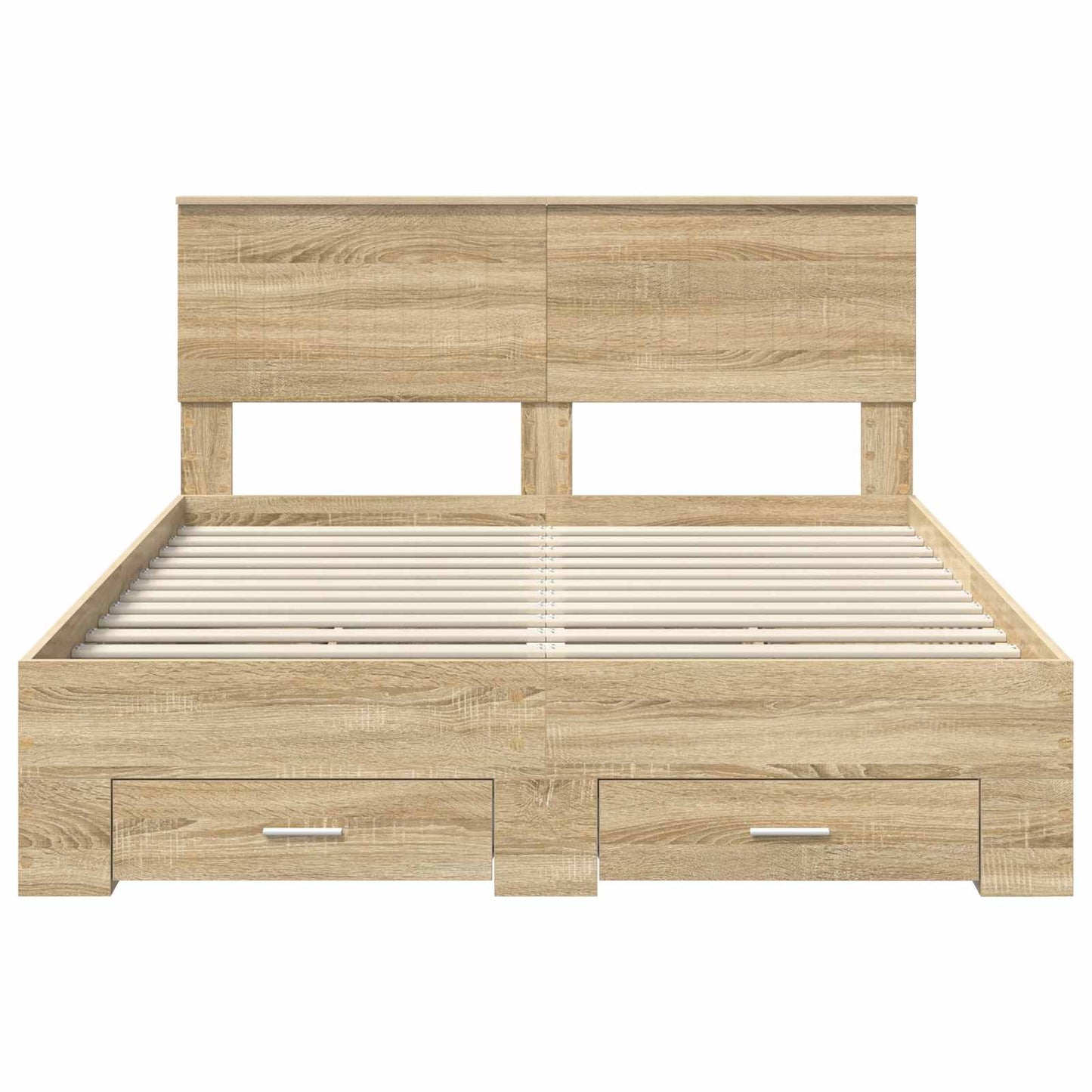 vidaXL Σκελετός Κρεβατιού Δρύς Sonoma 135 x 190 cm Επεξεργασμένο ξύλο