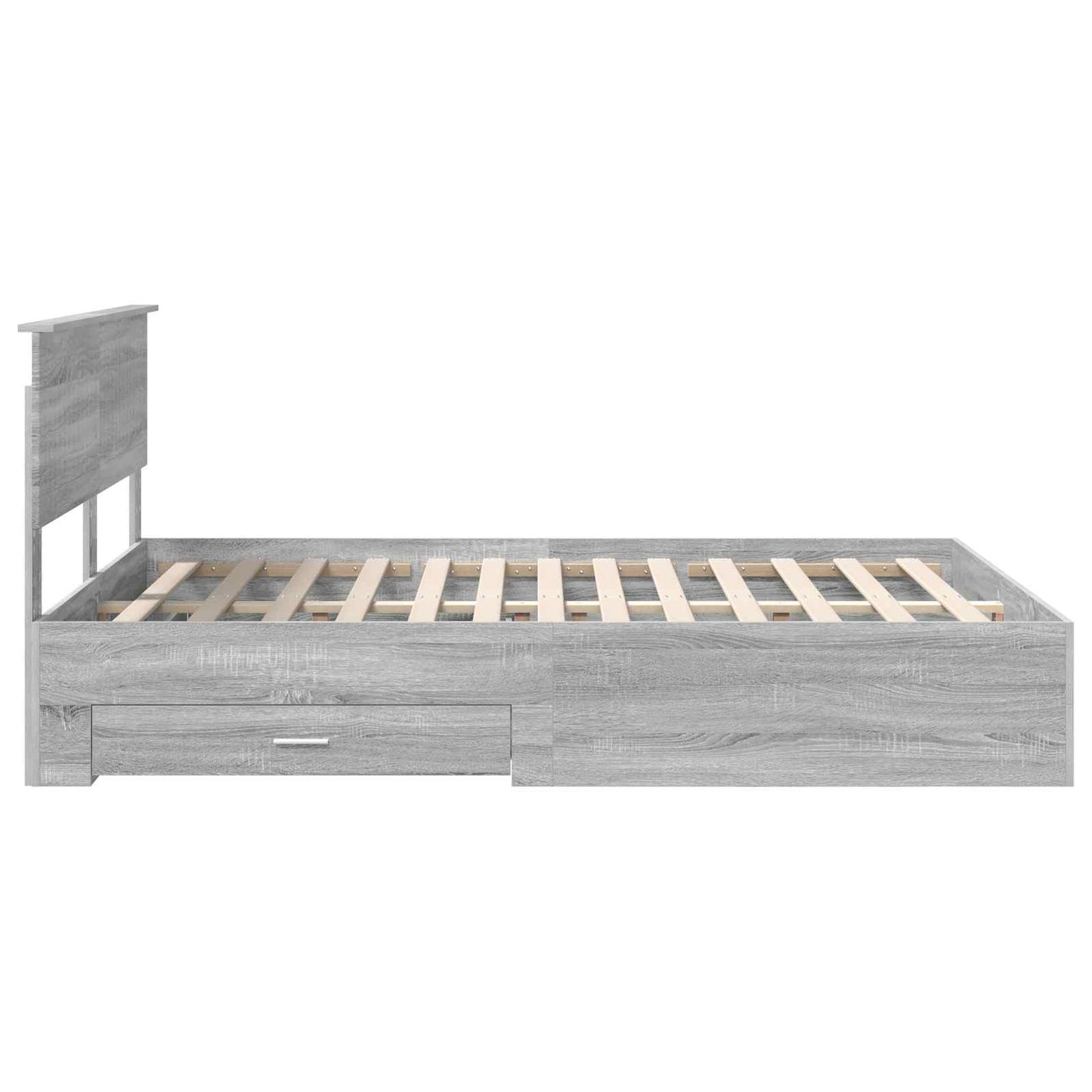 vidaXL Σκελετός Κρεβατιού Γκρι Sonoma 135 x 190 cm Επεξεργασμένο Ξύλο