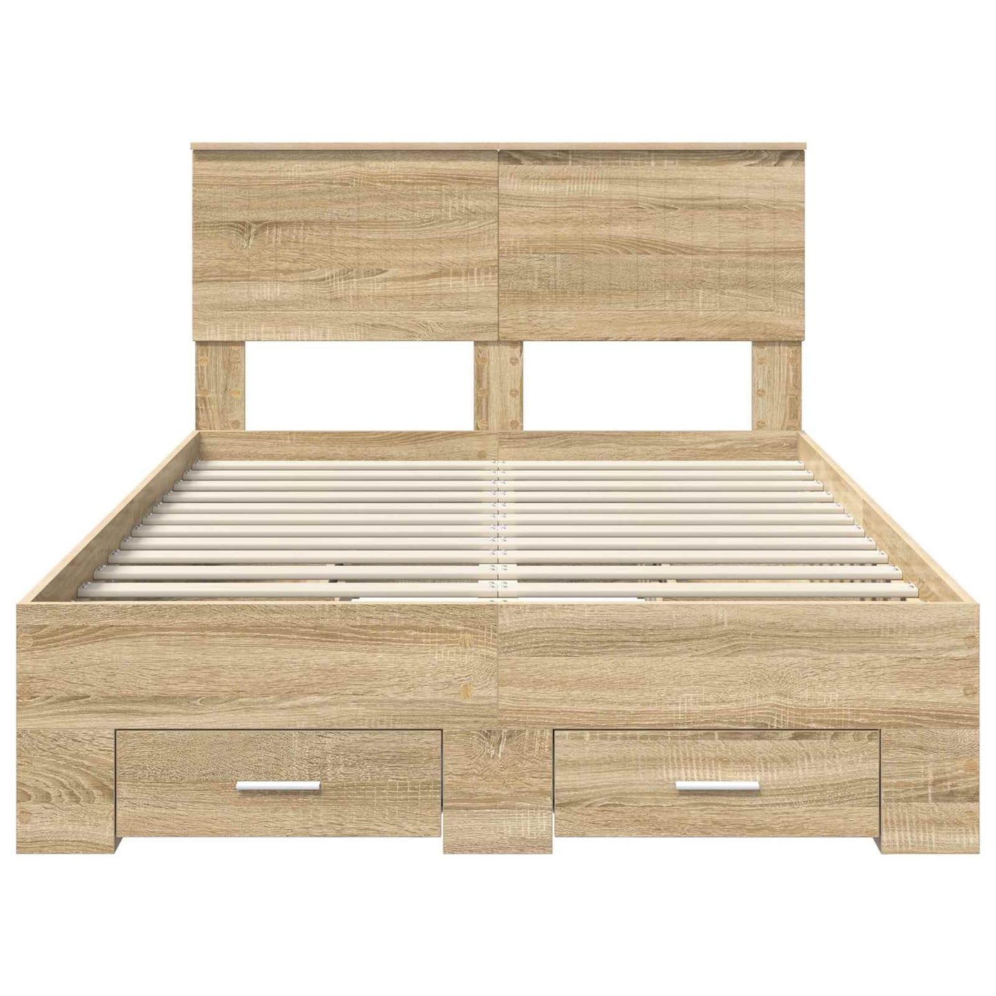 vidaXL Σκελετός Κρεβατιού Δρύς Sonoma 120 x 200 cm Επεξεργασμένο ξύλο