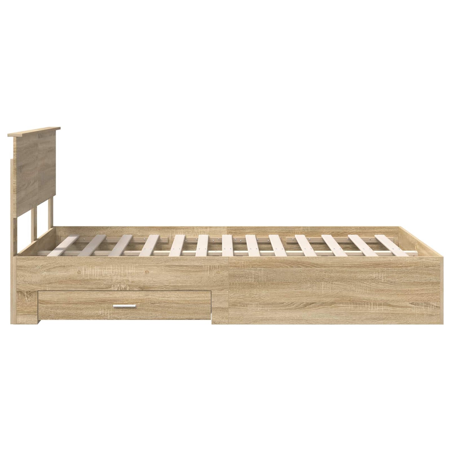 vidaXL Σκελετός Κρεβατιού Δρύς Sonoma 120 x 200 cm Επεξεργασμένο ξύλο