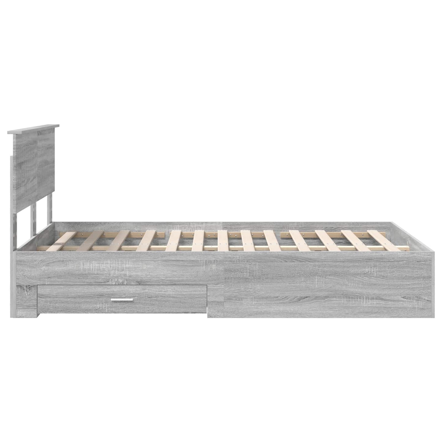 vidaXL Σκελετός Κρεβατιού Γκρι Sonoma 120 x 190 cm Επεξεργασμένο Ξύλο
