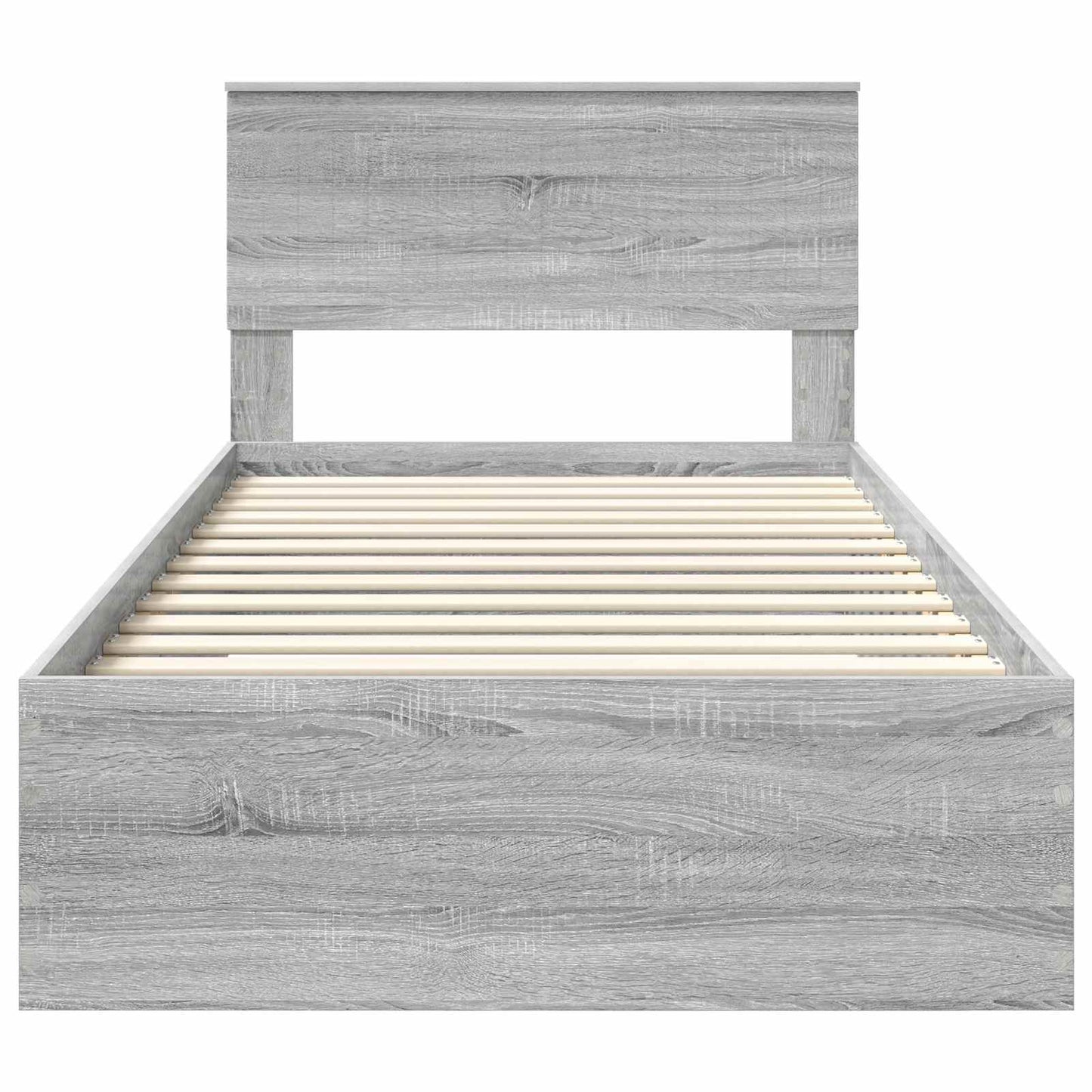 vidaXL Σκελετός Κρεβατιού Γκρι Sonoma 100 x 200 cm Επεξεργασμένο Ξύλο