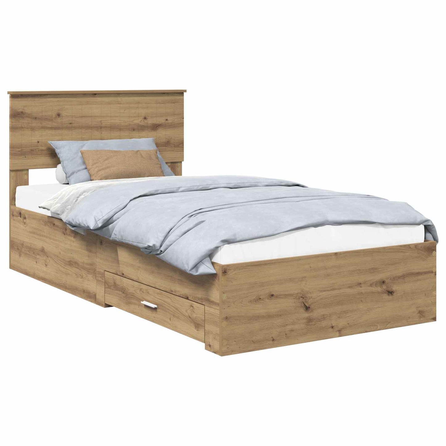 vidaXL Σκελετός Κρεβατιού Artisan Δρυς 100 x 200 cm Επεξεργασμένο Ξύλο