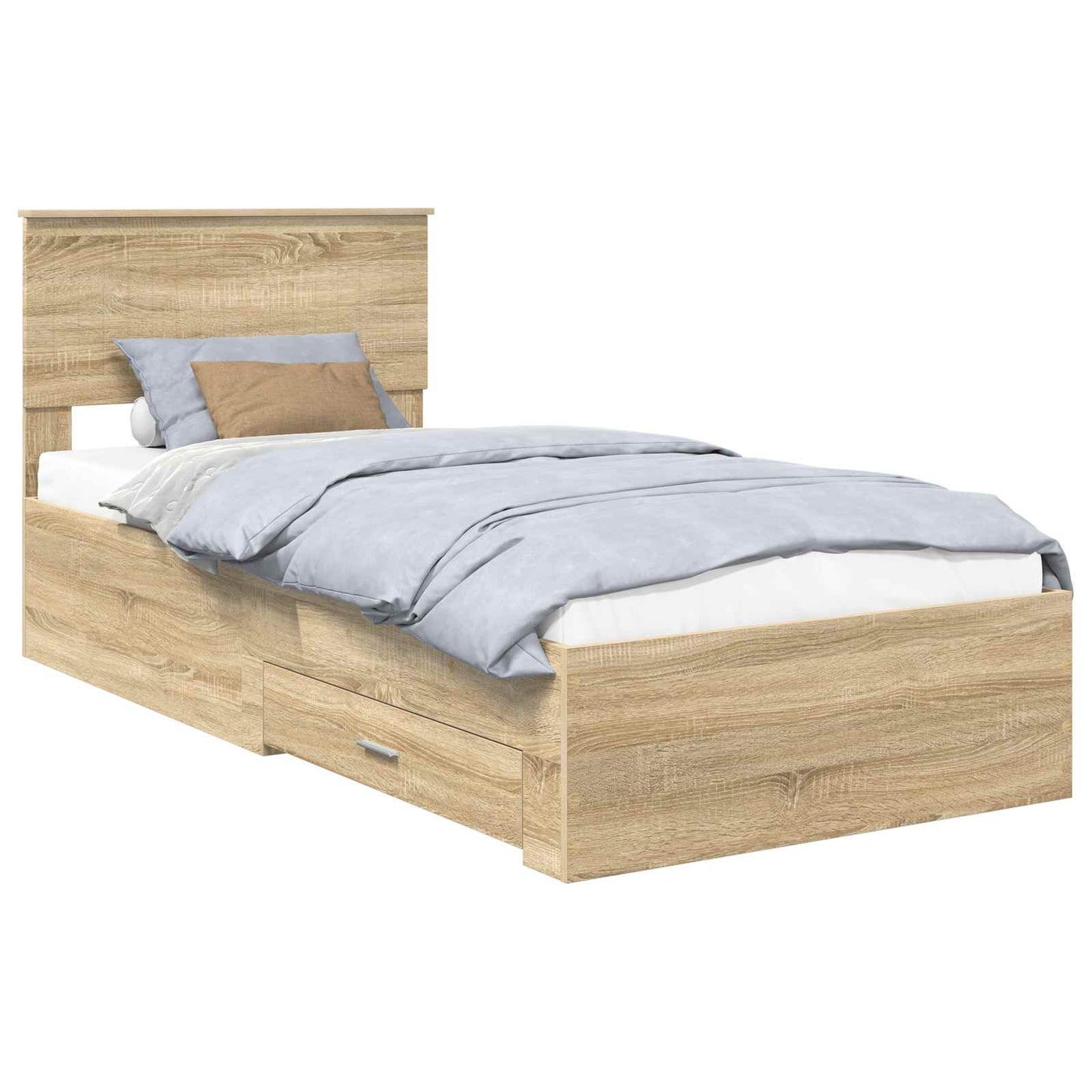 vidaXL Σκελετός Κρεβατιού Δρύς Sonoma 90 x 200 cm Επεξεργασμένο ξύλο