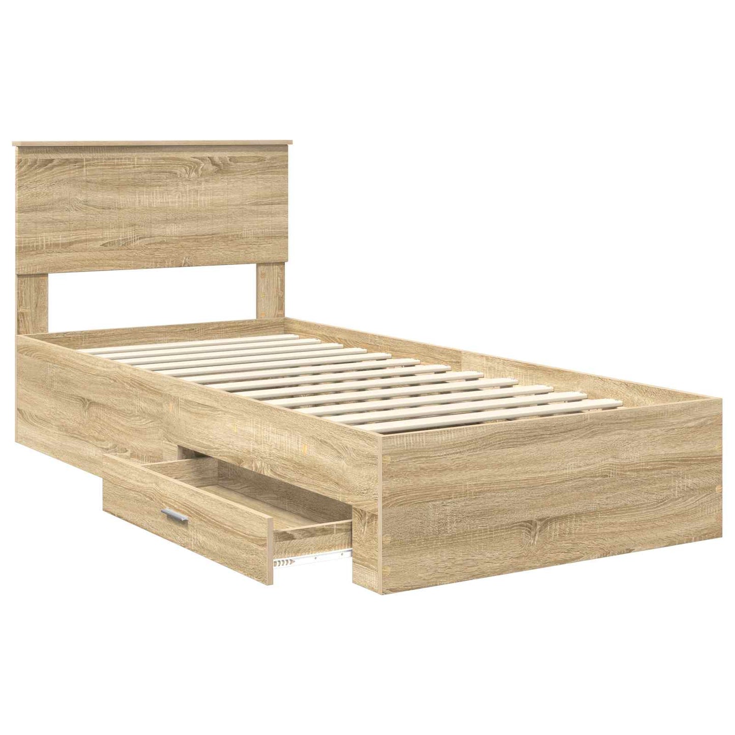 vidaXL Σκελετός Κρεβατιού Δρύς Sonoma 90 x 200 cm Επεξεργασμένο ξύλο