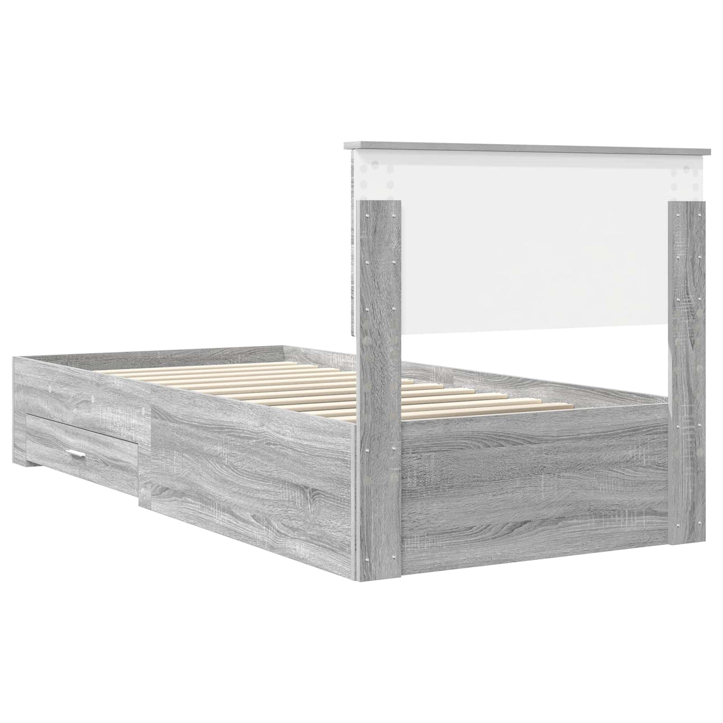 vidaXL Σκελετός Κρεβατιού Γκρι Sonoma 90 x 200 cm Επεξεργασμένο Ξύλο