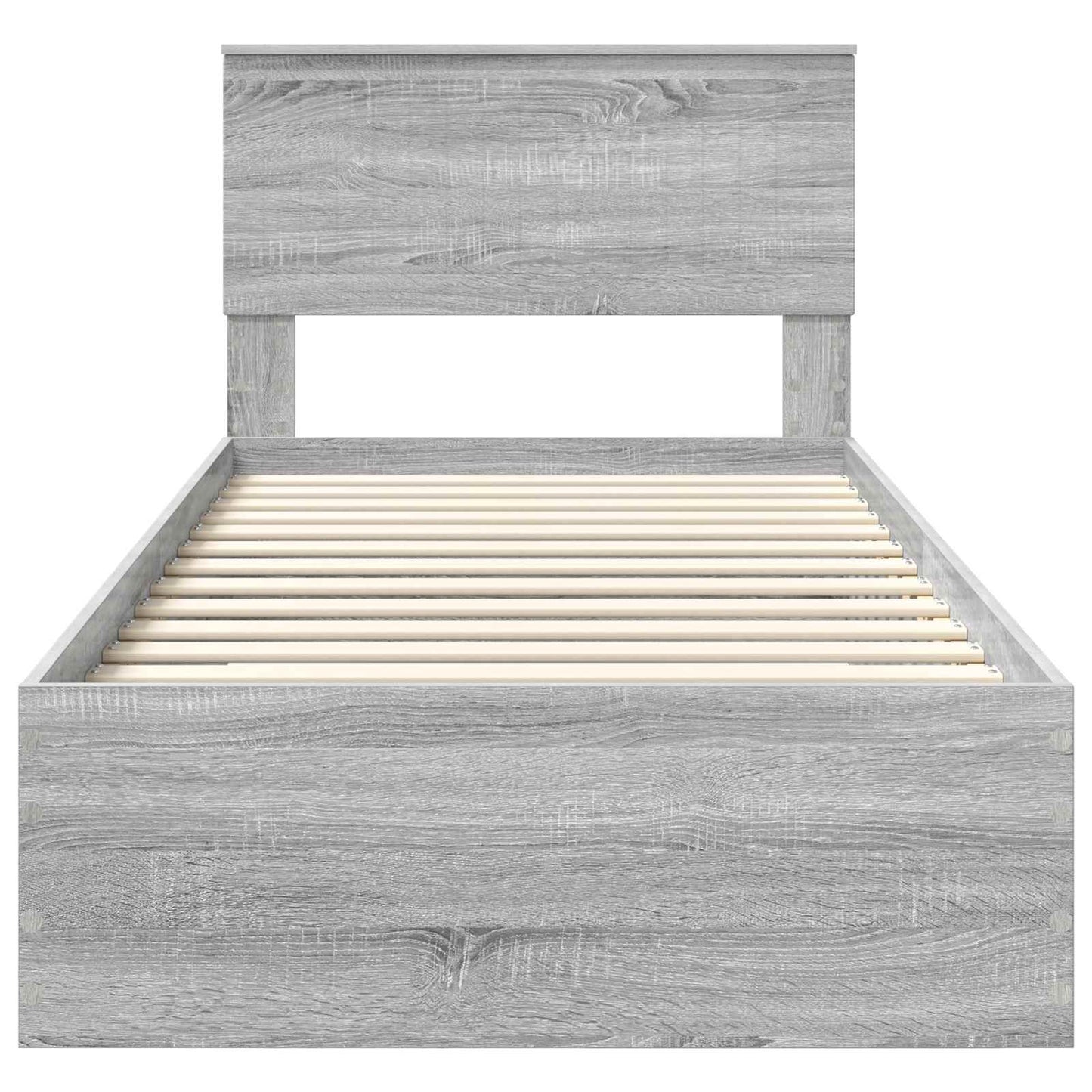 vidaXL Σκελετός Κρεβατιού Γκρι Sonoma 90 x 200 cm Επεξεργασμένο Ξύλο