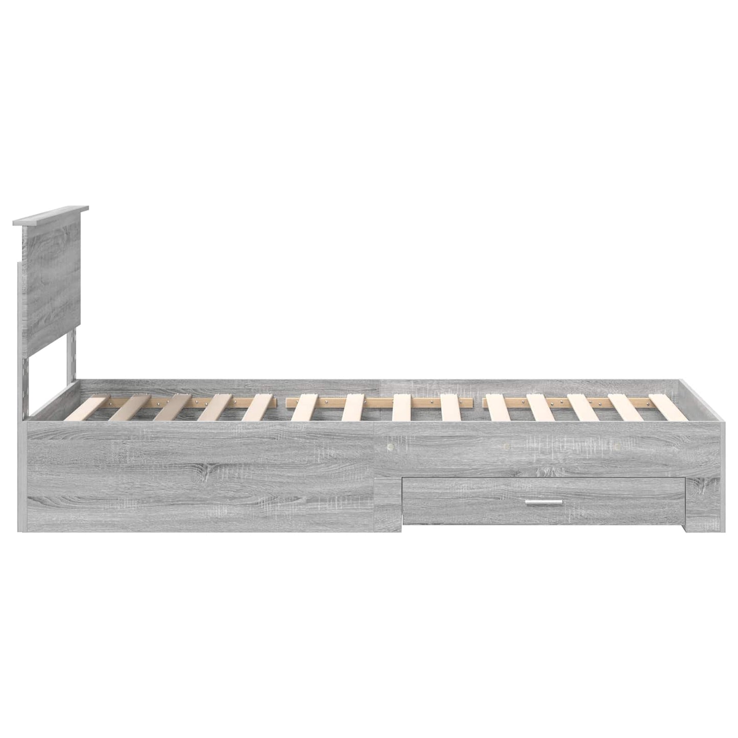 vidaXL Σκελετός Κρεβατιού Γκρι Sonoma 90 x 200 cm Επεξεργασμένο Ξύλο