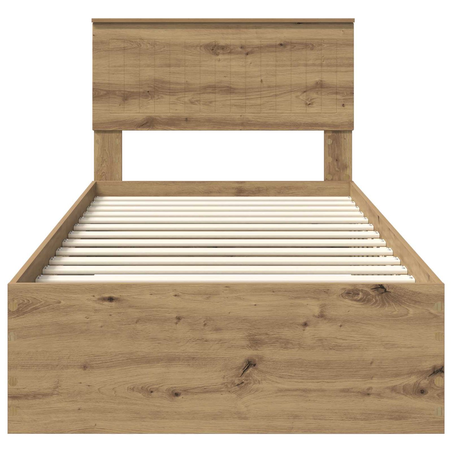 vidaXL Σκελετός Κρεβατιού Artisan Δρυς 90 x 200 cm Επεξεργασμένο Ξύλο