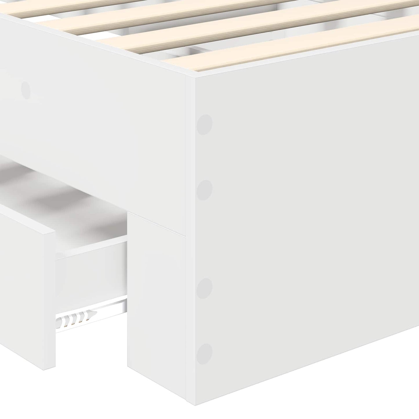 vidaXL Σκελετός Κρεβατιού Λευκό 90 x 190 cm Επεξεργασμένο Ξύλο