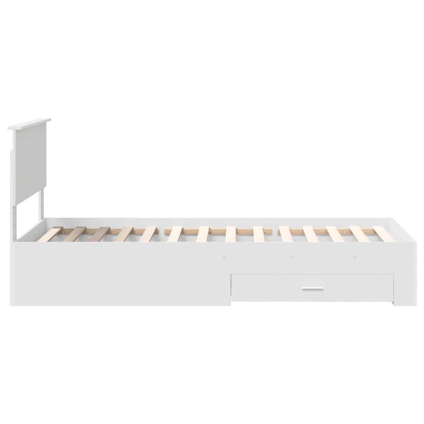 vidaXL Σκελετός Κρεβατιού Λευκό 90 x 190 cm Επεξεργασμένο Ξύλο