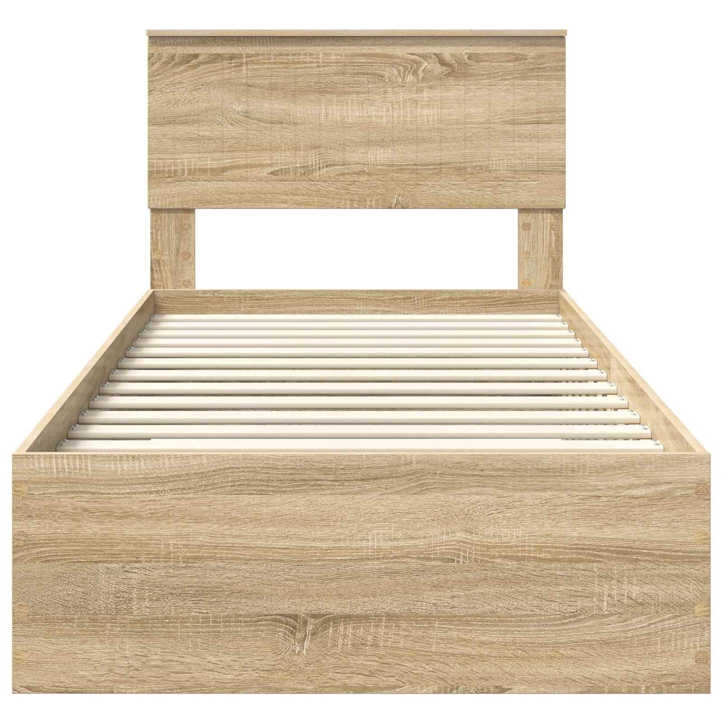 vidaXL Σκελετός Κρεβατιού Sonoma Δρυς 90 x 190 cm Επεξεργασμένο Ξύλο