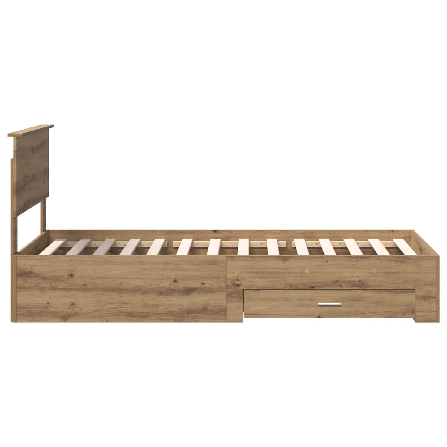 vidaXL Σκελετός Κρεβατιού Artisan Δρυς 90 x 190 cm Επεξεργασμένο Ξύλο